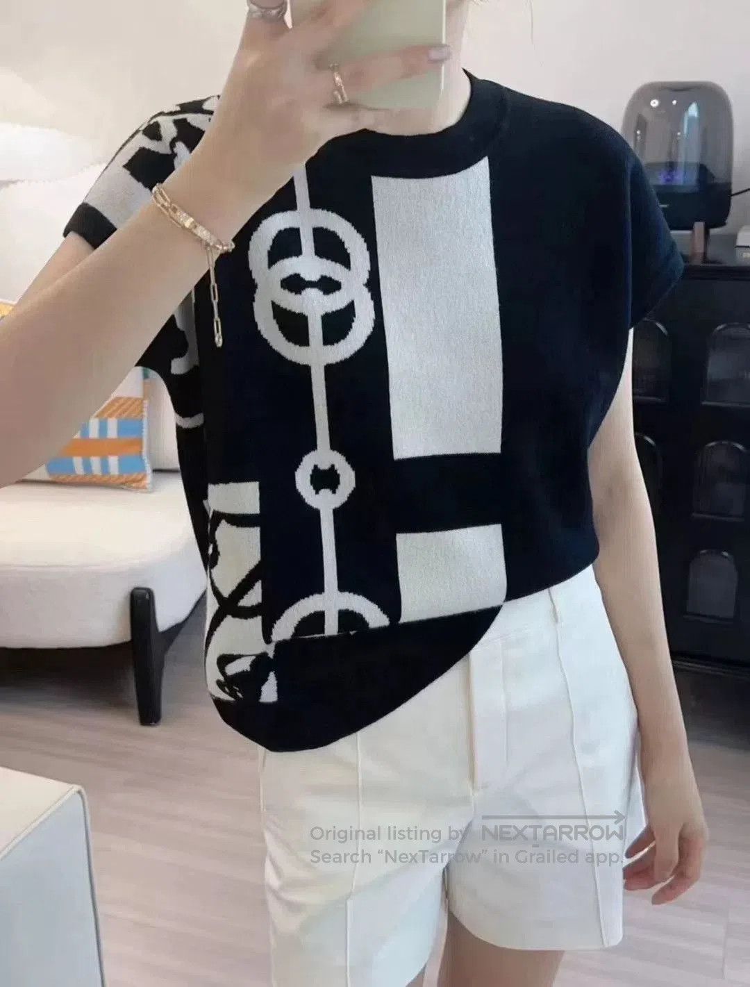 Hermes Hermes Cashmere Sleeveless Sweater. Size US XL / EU 56 / 4 - 5 Thumbnail