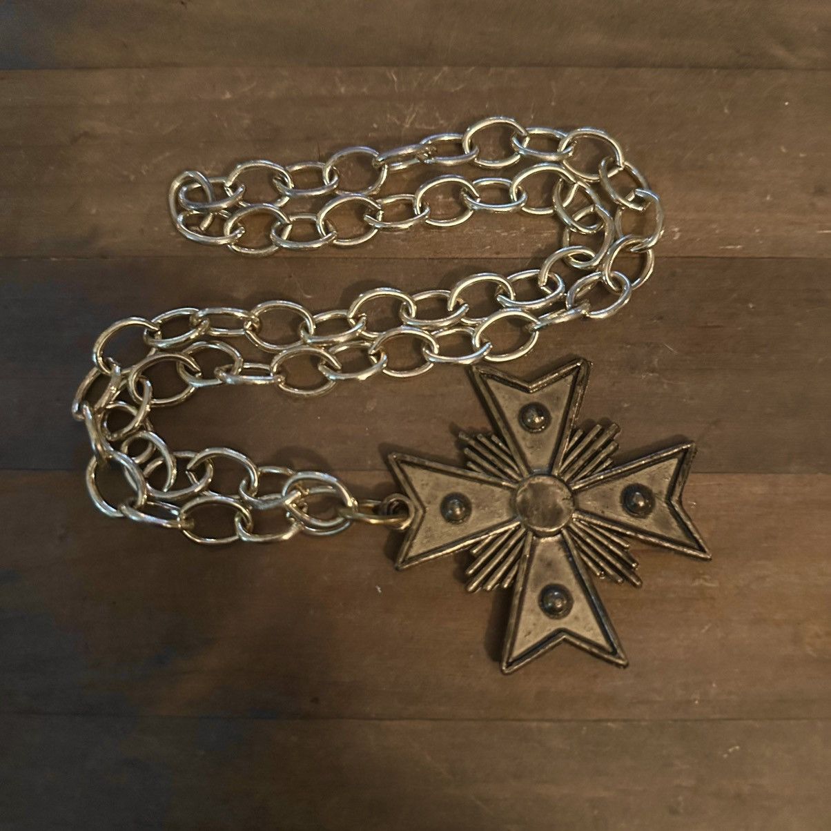 Vintage Vintage large Maltese cross pendant necklace Size ONE SIZE - 2 Thumbnail