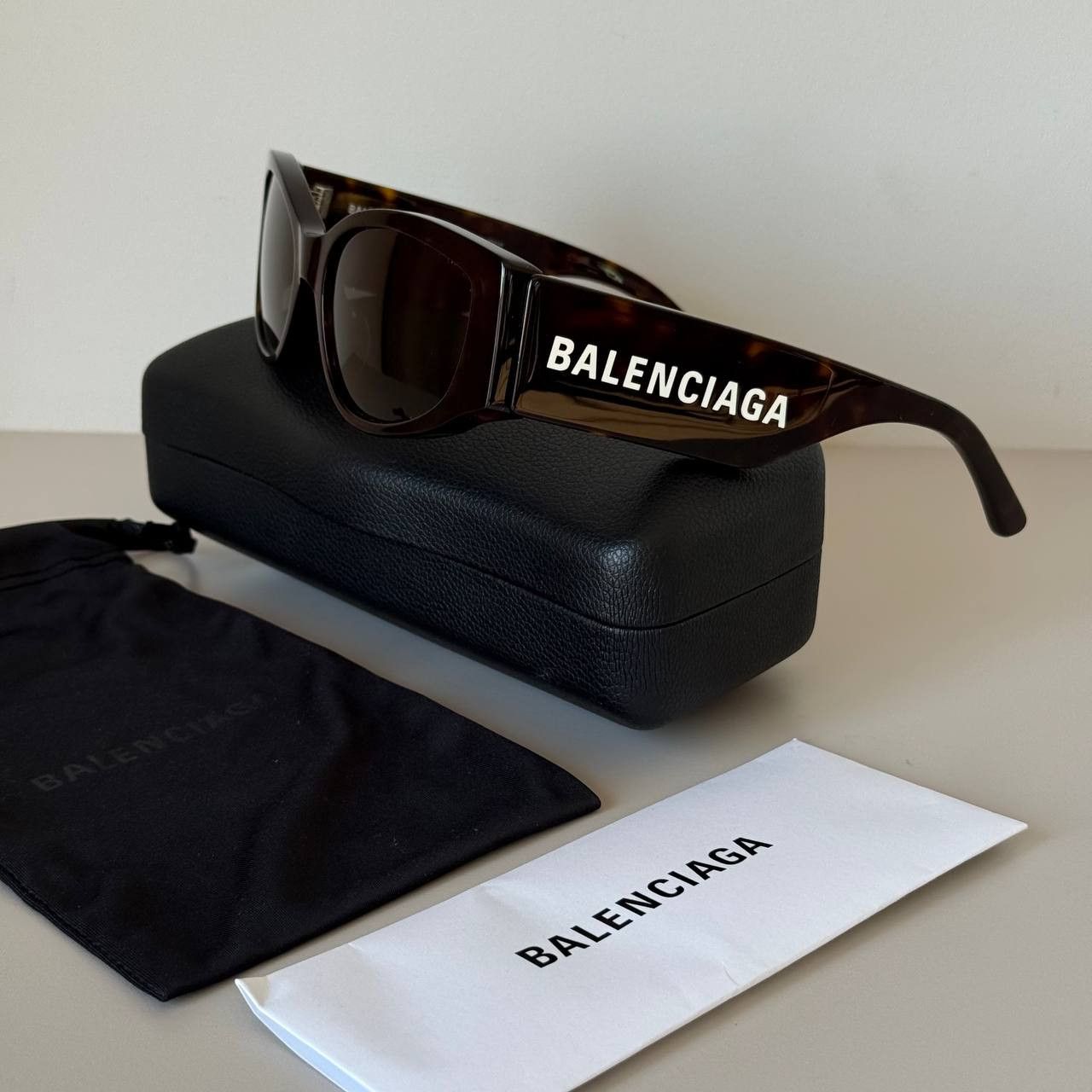 Balenciaga Balenciaga BB0258S Women’s Sunglasses Tortoiseshell Green Size ONE SIZE - 6 Thumbnail