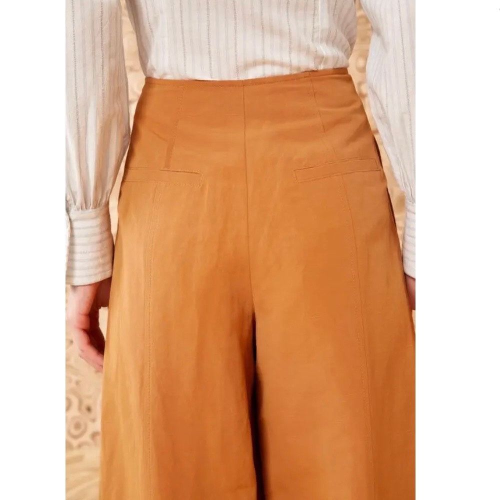 Ulla Johnson Ulla Johnson Polina wide flared pants cotton linen silk Size 26" / US 2 / IT 38 - 5 Thumbnail