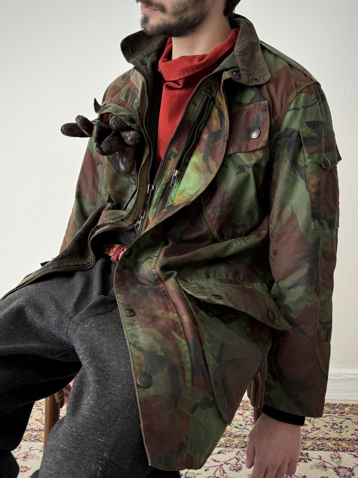 Barbour 1980s Vintage Barbour DPM Camo 'A80 Military' Wax Jacket Size US M / EU 48-50 / 2 - 1 Thumbnail