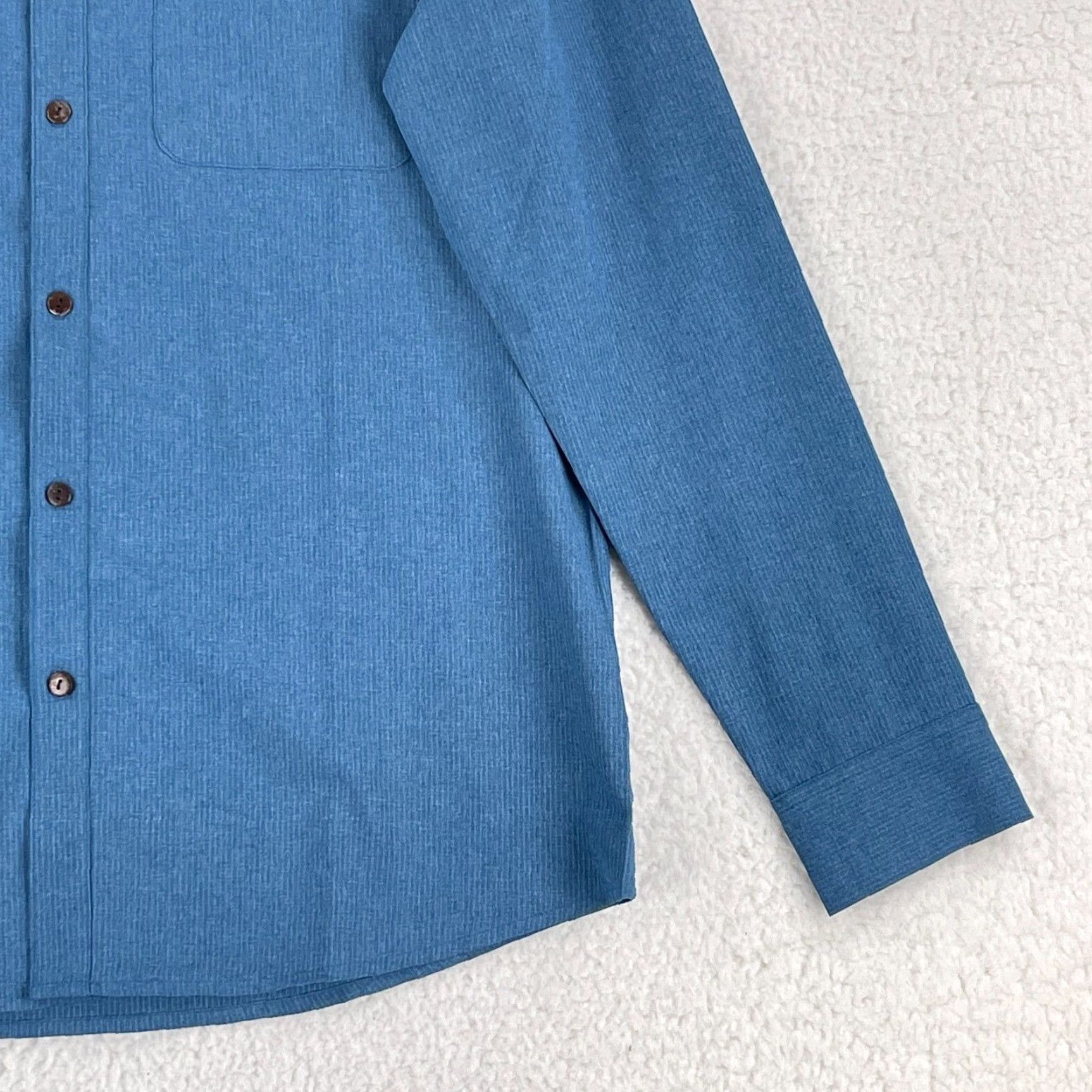Quiksilver Quiksilver Waterman Collection Button-Up Shirt Mens Medium Blue Long Sleeve Size US M / EU 48-50 / 2 - 4 Thumbnail