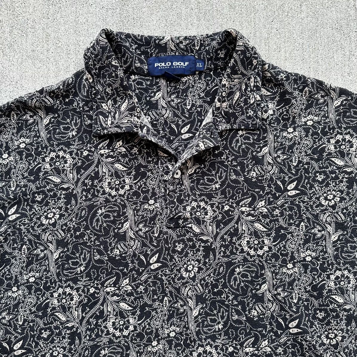 Lo Life × Polo Ralph Lauren × Vintage Vintage Ralph Lauren Polo Golf Shirt All Over Print Floral Size US XL / EU 56 / 4 - 2 Thumbnail