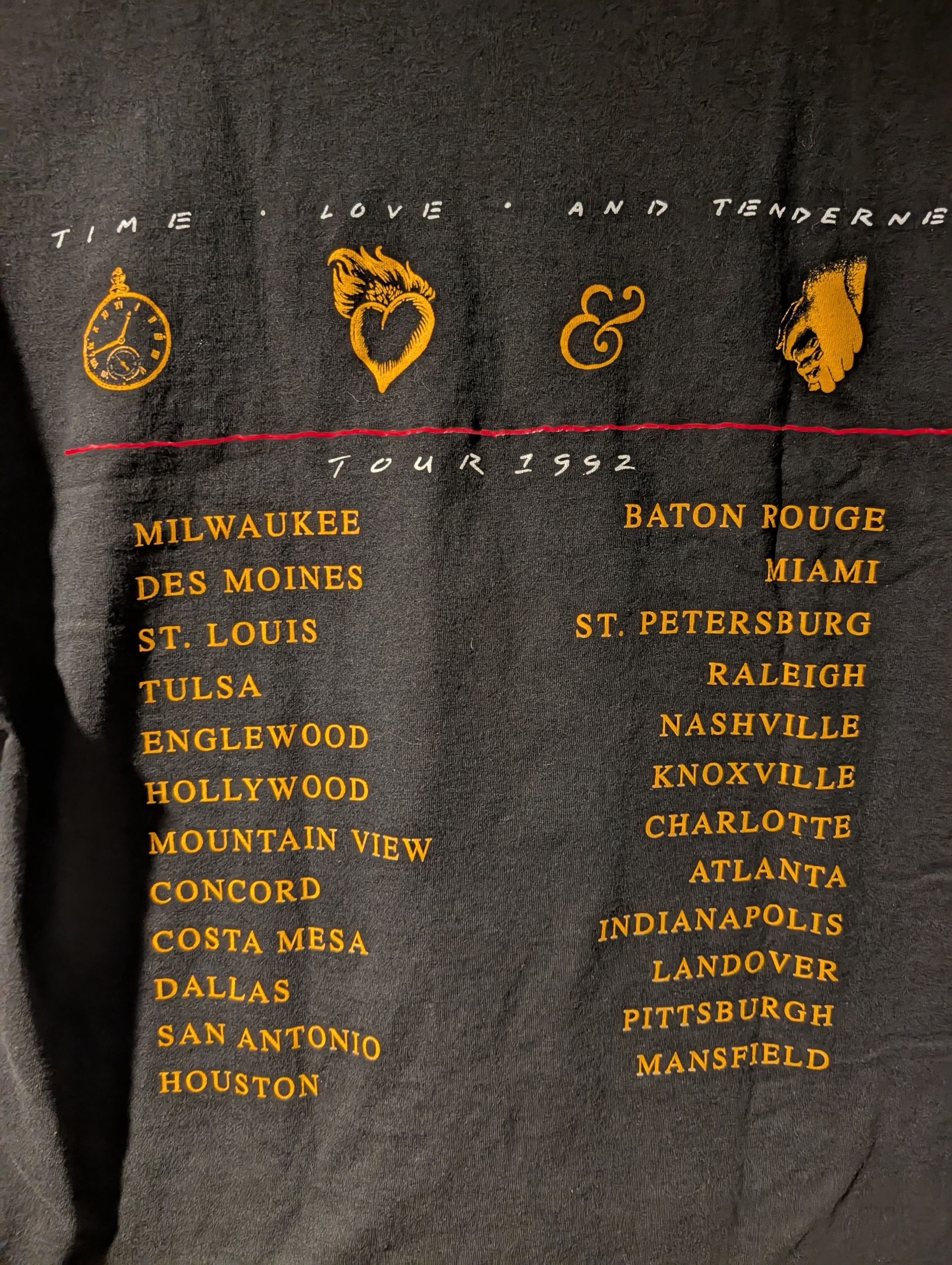 Band Tees Vintage Michael Bolton Time Love Tenderness Tour T-Shirt Size US L / EU 52-54 / 3 - 7 Thumbnail