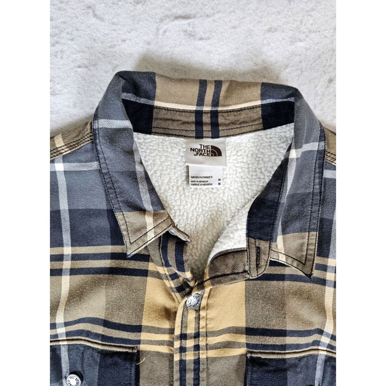 The North Face The North Face Fleece Lined Flannel Shirt Jacket Button-Up Mens Size M Yellow/Black Size US M / EU 48-50 / 2 - 3 Thumbnail