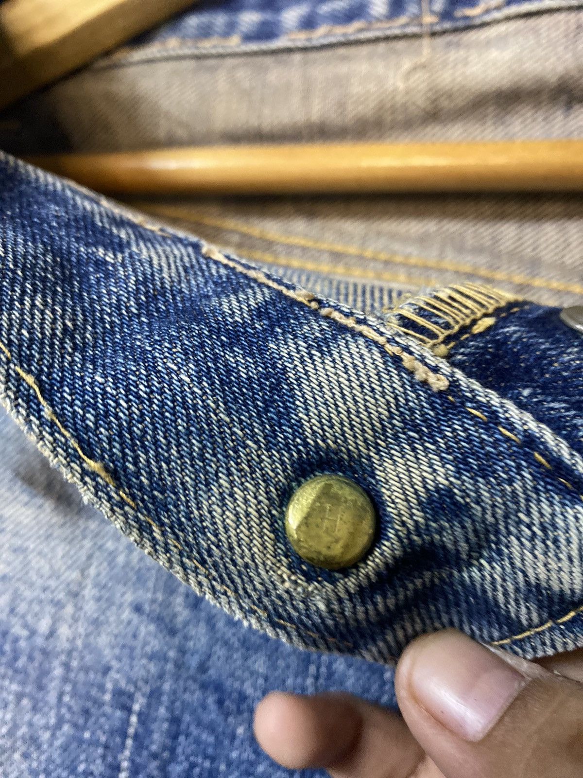 Blue Blue Japan Blue blue japan distressed selvedge denim Size US 28 / EU 44 - 13 Thumbnail
