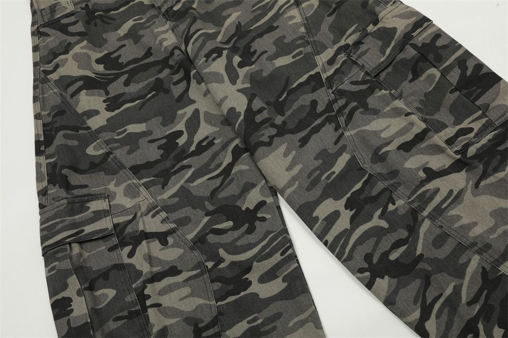 Japanese Brand × Jean Camouflage men's loose wide-leg cargo scimitar jeans Size US 34 / EU 50 - 6 Thumbnail