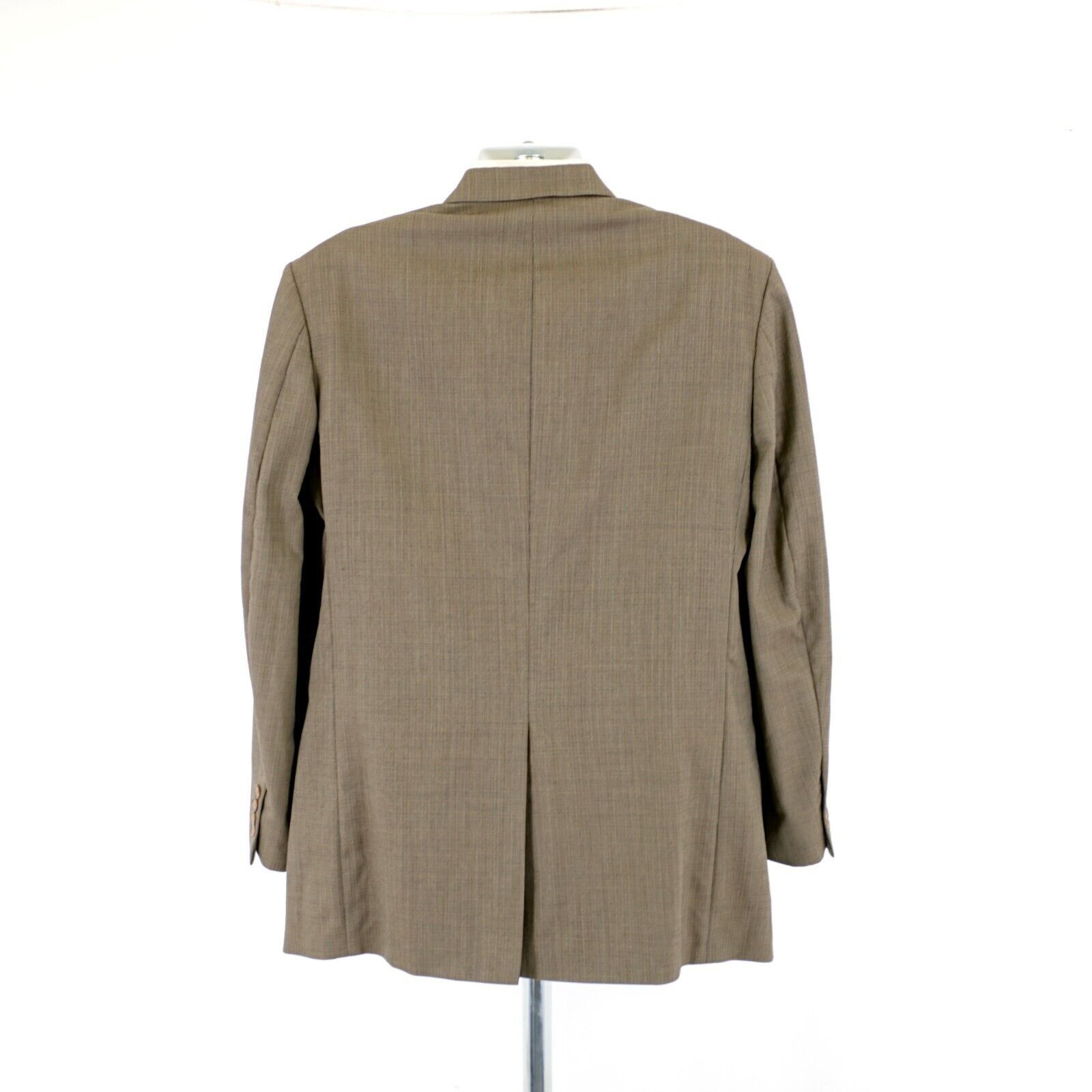 Lands' End DAMAGED Land's End 42L Wool Check Green Tan Red Windowpane S Size 42L - 7 Thumbnail