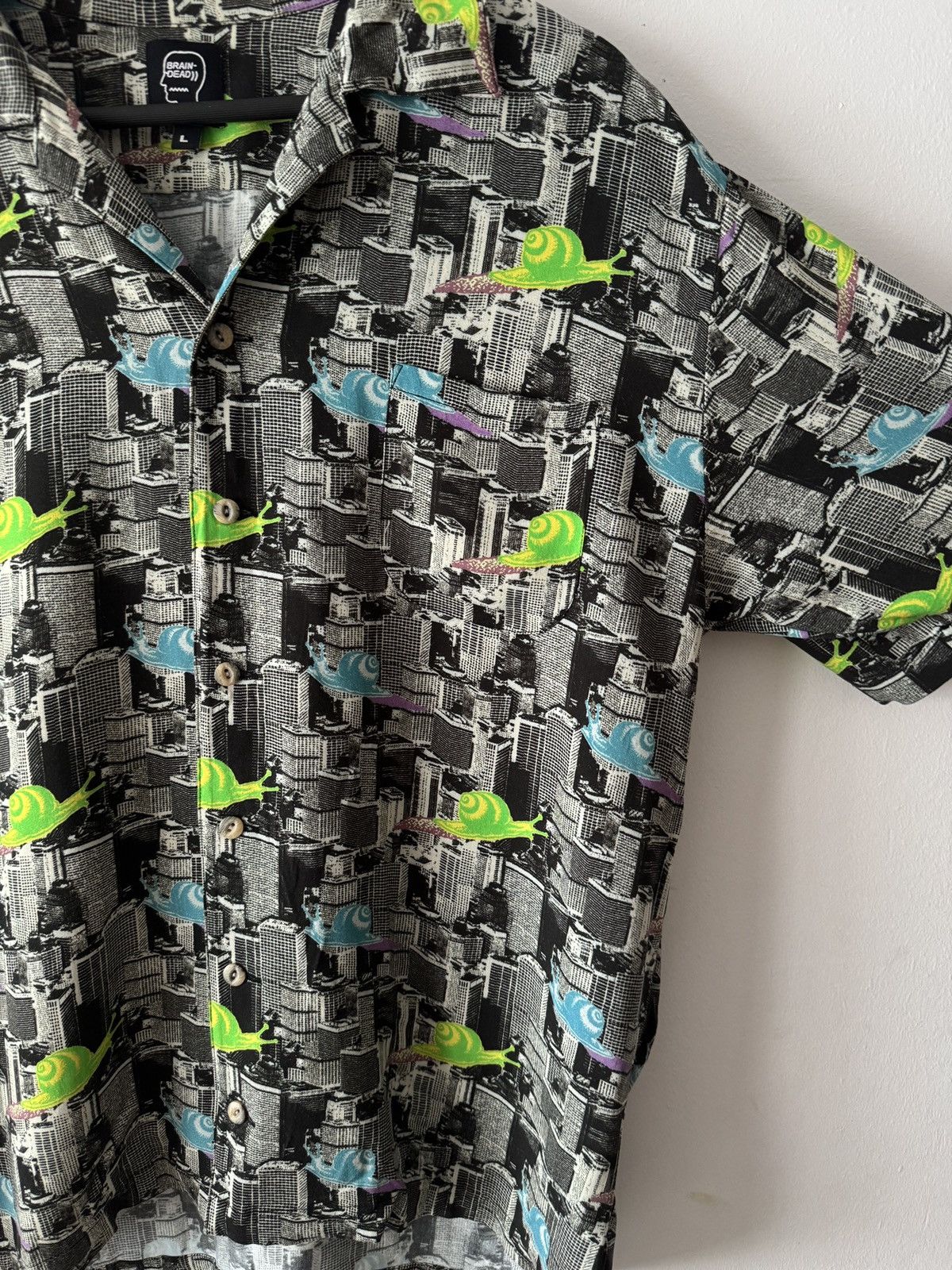 Brain Dead 🔥🔥 Brain Dead Snail Print Hawaiian Shirt Size US L / EU 52-54 / 3 - 3 Thumbnail