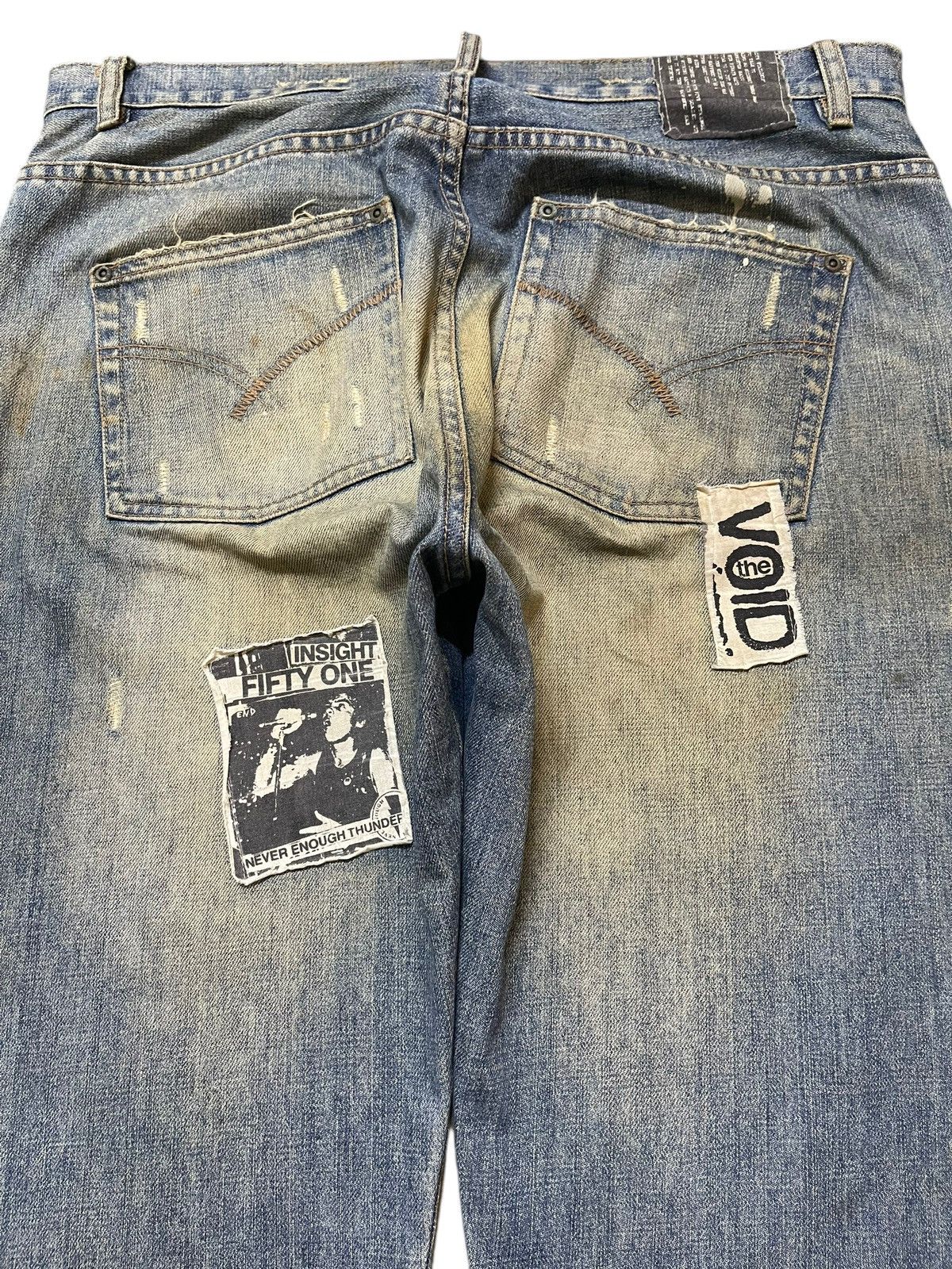 Hysteric Glamour Vintage Japanese Brand Mud Wash Faded Artist Style Jeans Size US 36 / EU 52 - 5 Thumbnail