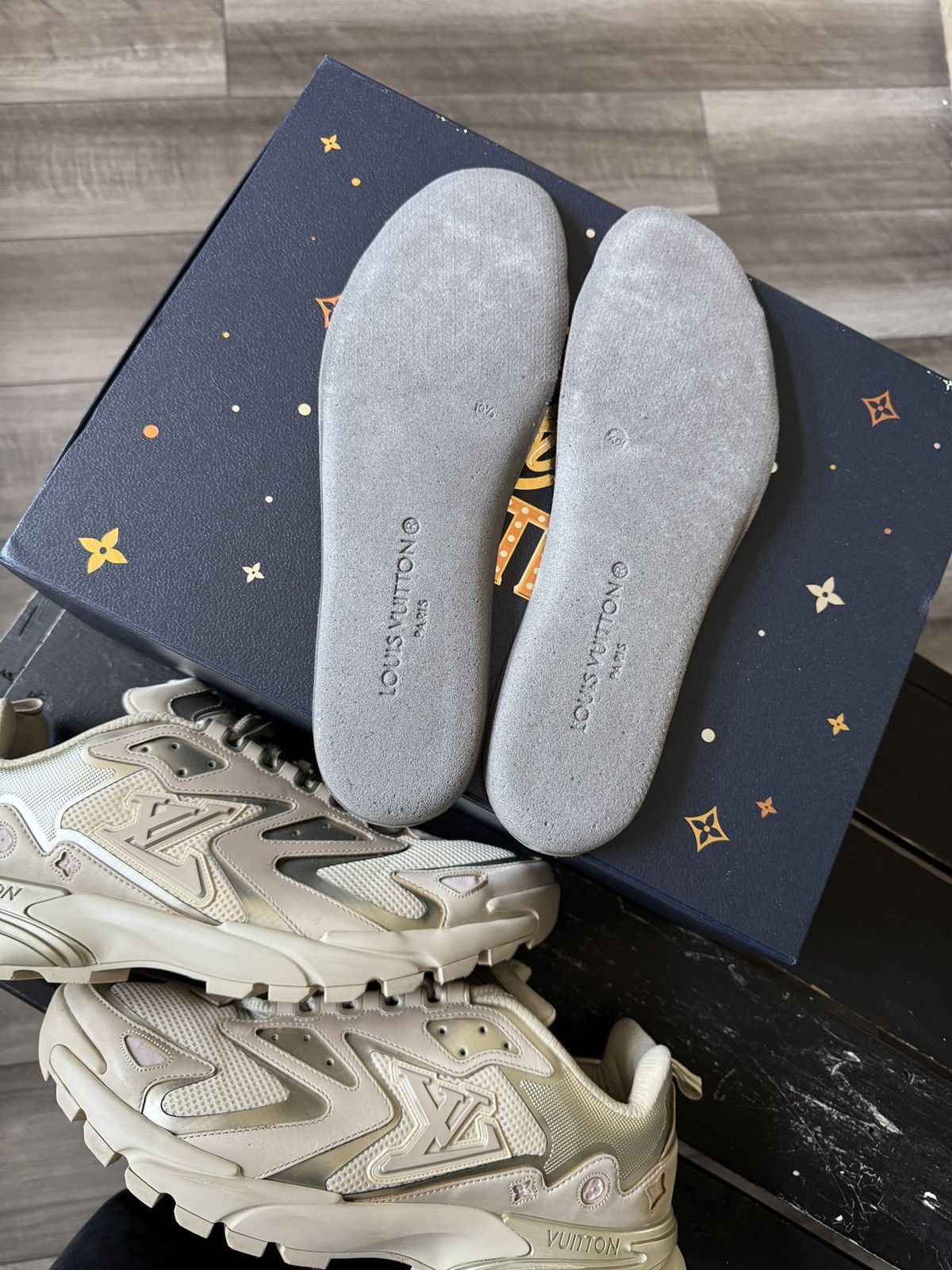 Louis Vuitton Louis Vuitton LV Runner Tatic Sneaker Beige Reflective Size US 12 / EU 45 - 12 Thumbnail