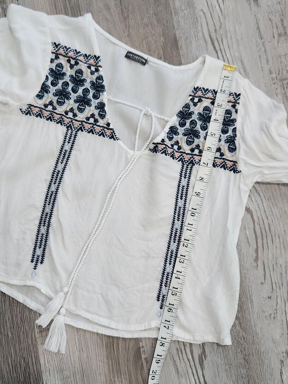 Designer Earthbound Trading Company Top Small Long Bell Sleeve Size S / US 4 / IT 40 - 6 Thumbnail