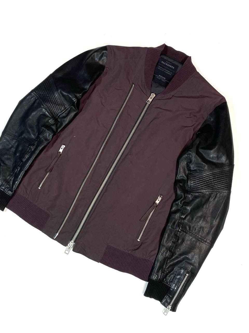 Allsaints Allsaints Men Bomber Leather Jacket Size US S / EU 44-46 / 1 - 2 Thumbnail