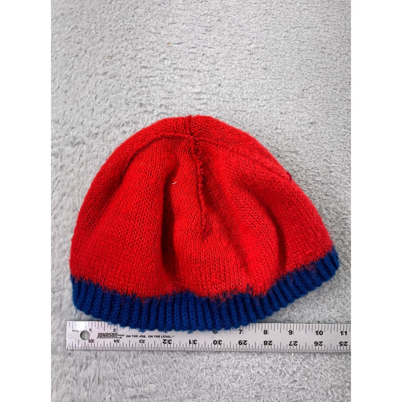 Vintage Beanie Hat Adult One Size Red Knit Acrylic Camp Trail Winter Ski - Unbranded Mens Beanie Size ONE SIZE - 4 Thumbnail