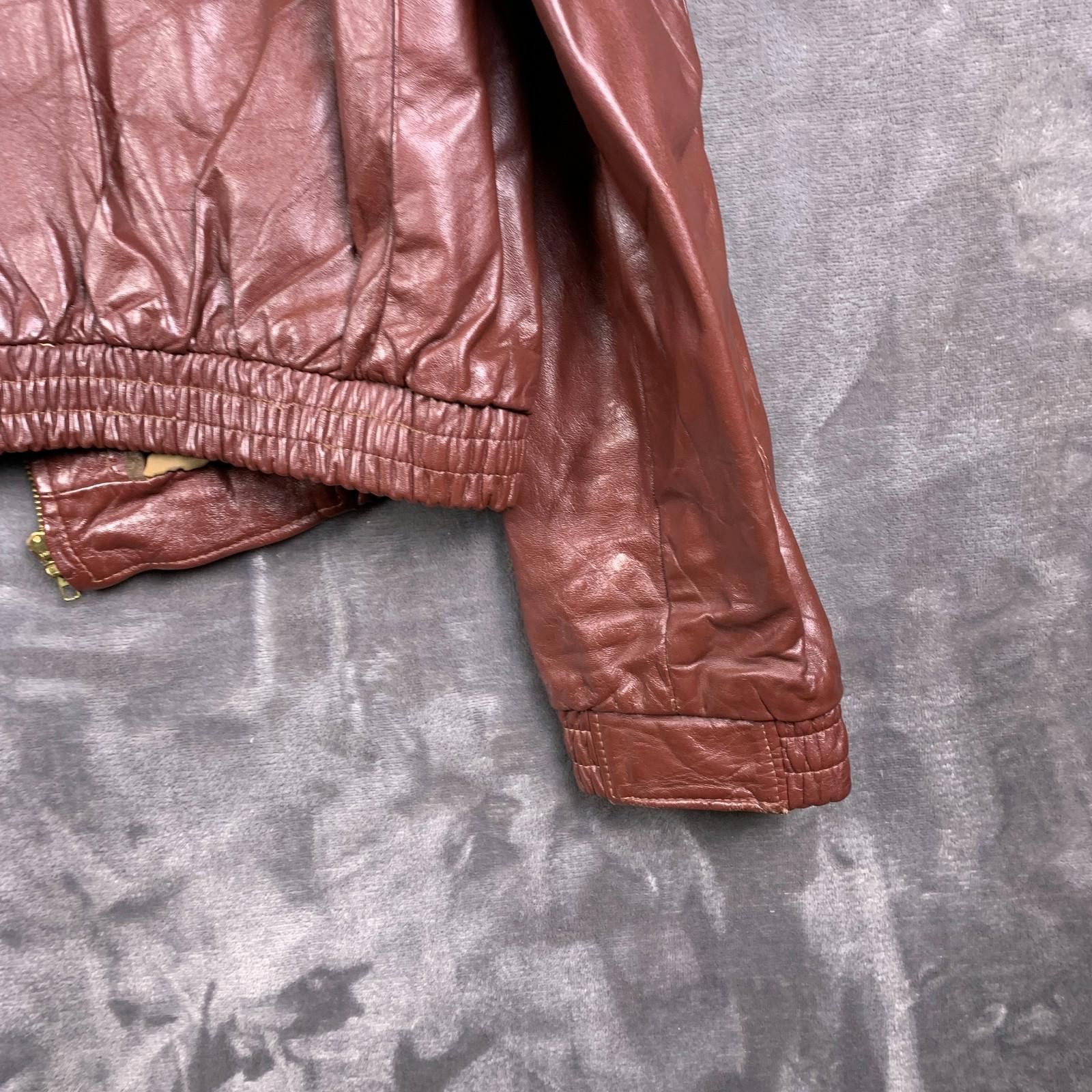 The Unbranded Brand Vintage 80's Classic Leather Jacket Brown Sz. 46R (302) Size US M / EU 48-50 / 2 - 7 Thumbnail