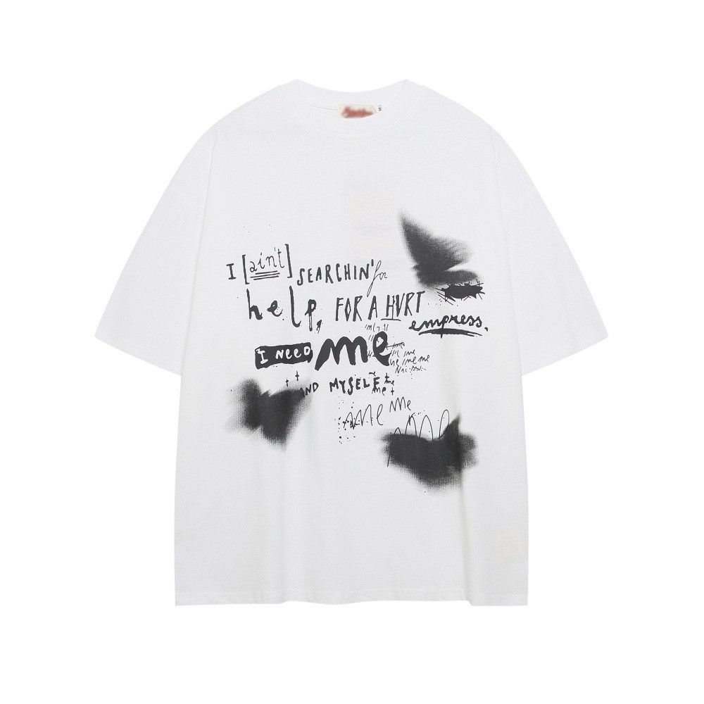 Japanese Brand × Vintage Men's cotton fuzzy graffiti butterfly print T-shirt Size US M / EU 48-50 / 2 - 1 Thumbnail
