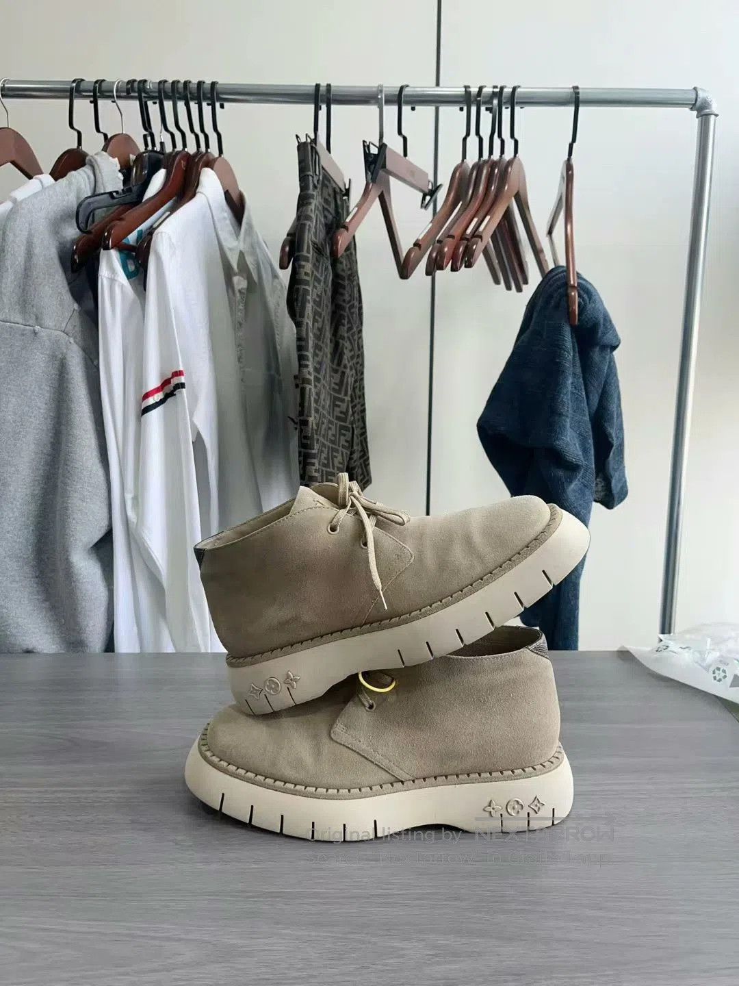 Louis Vuitton louis vuitton beige square ankle boots. Size US 9.5 / EU 42-43 - 5 Thumbnail