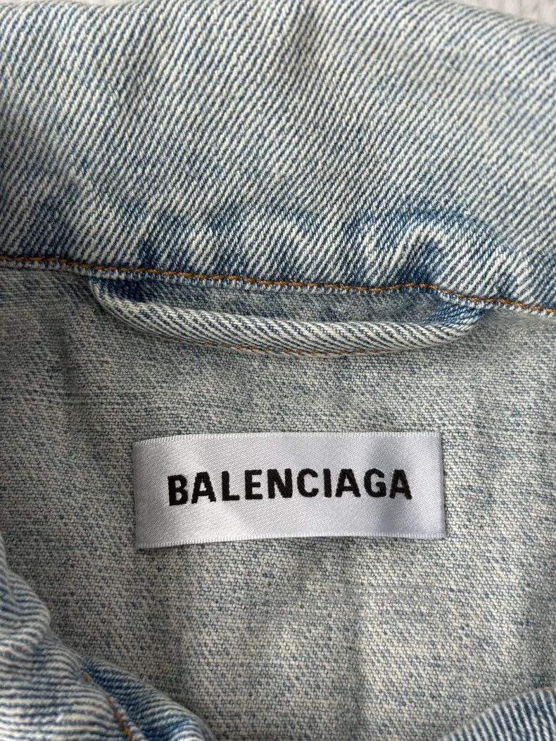 Balenciaga Balenciaga Eiffel Tower Embroidered Denim Jacket Size XS / US 0-2 / IT 36-38 - 4 Thumbnail