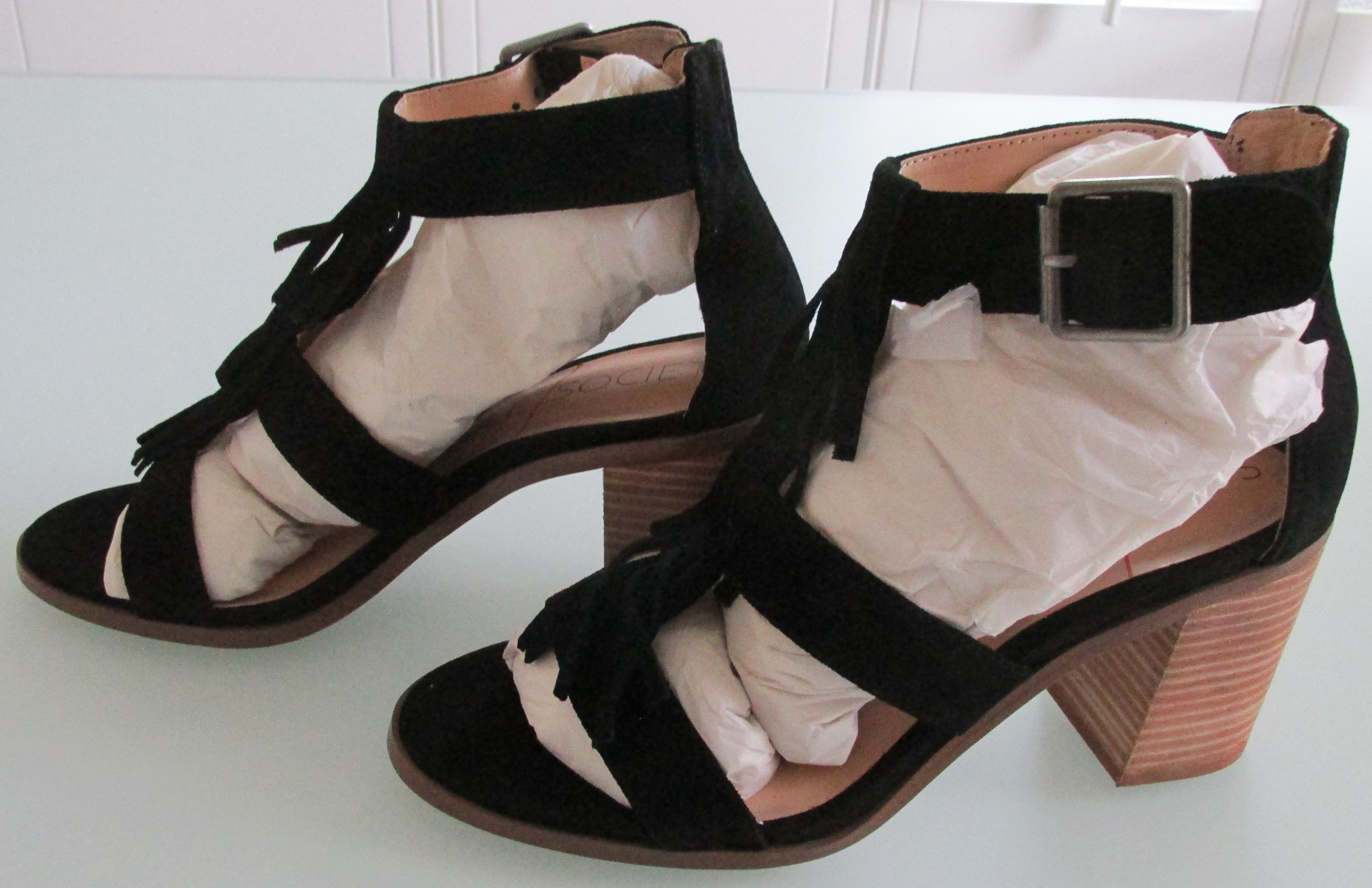 Other Sole Society New Suede Open Toe Fringe Heels Size 8M Size US 8 / IT 38 - 4 Thumbnail