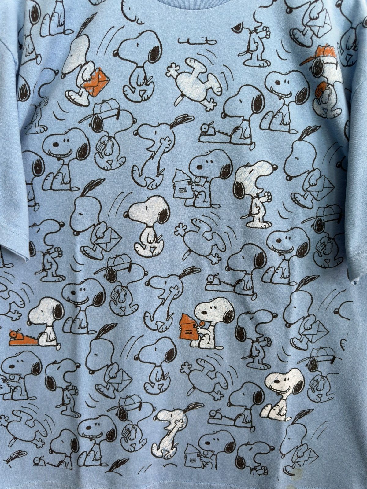 Anime Vintage Snoopy All Over Print Peanuts 90s Cartoon Tee Size US XL / EU 56 / 4 - 2 Thumbnail