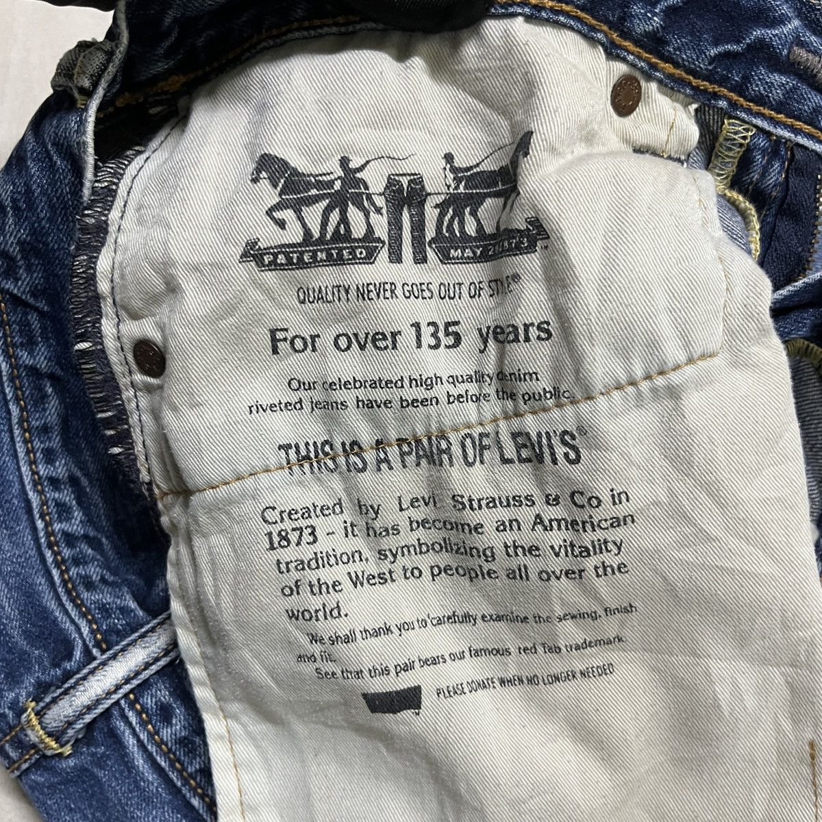 Jean × Levi's × Levi's Vintage Clothing Vintage Levis 502 Distressed Jeans Size US 31 - 13 Thumbnail