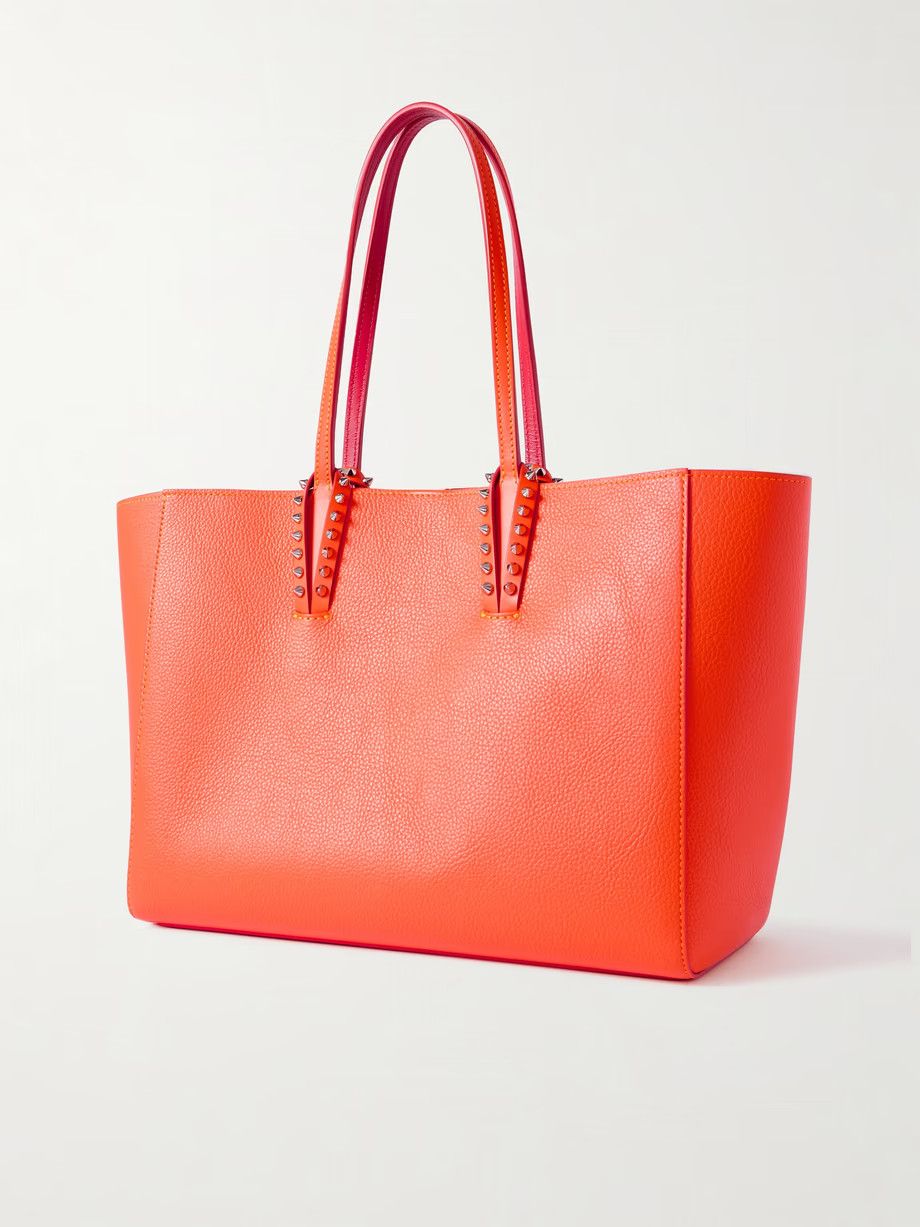 Christian Louboutin os11x0126 Size: OS / Cabata Small Spiked Tote Bag in Orange Size ONE SIZE - 3 Thumbnail