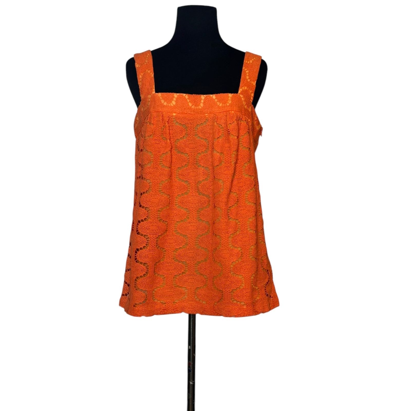 Trina Turk Trina Turk orange crochet knit cami tank top size M Size M / US 6-8 / IT 42-44 - 9 Thumbnail