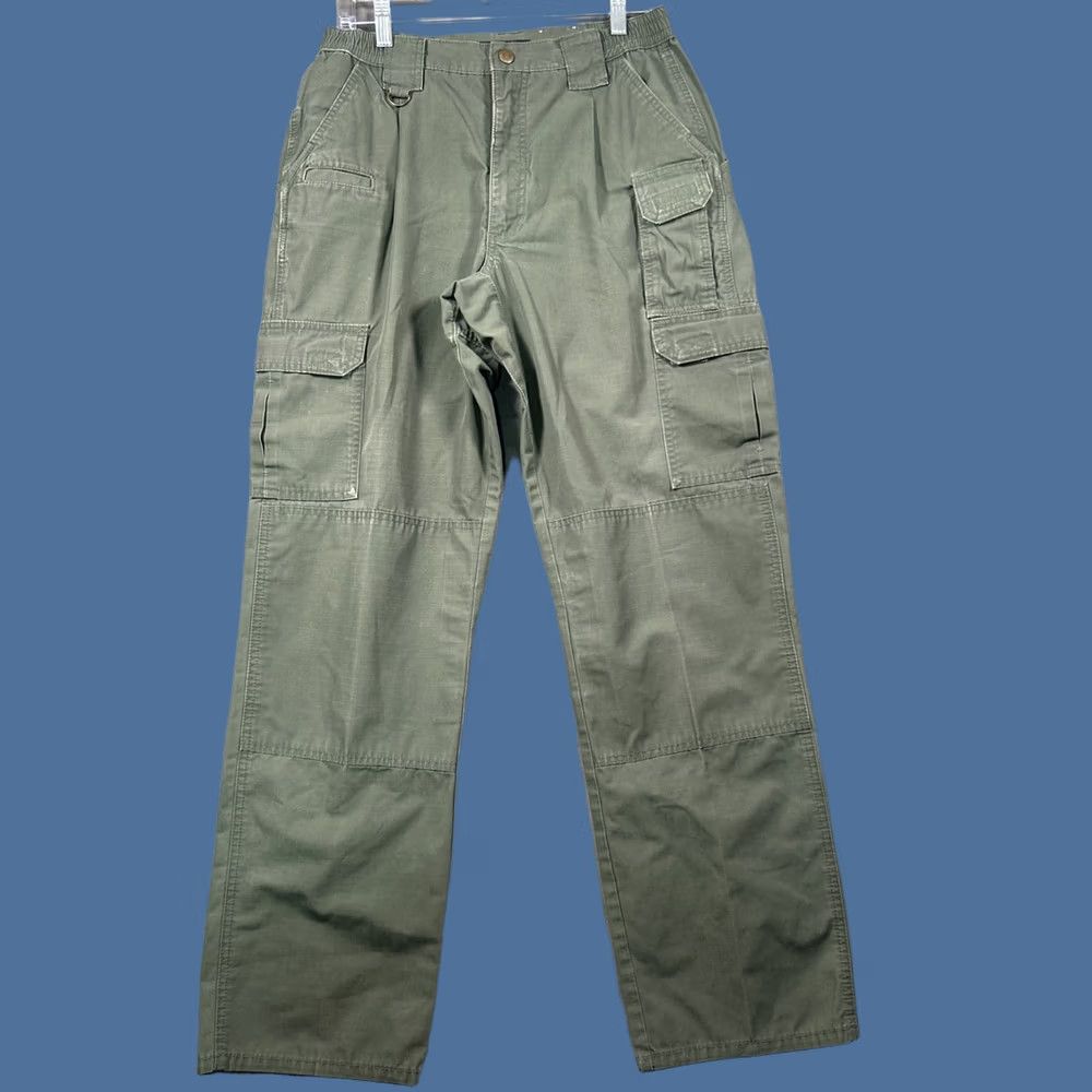 Vintage 5.11 Tactical Pants Mens 30x34 (Fits 30x32) Khaki Ripstop Cargo Flat Front Stretch Reinforced Knee Pockets Outdoor Army Classic 74273 Taclite Pro Size US 30 / EU 46 - 1 Thumbnail