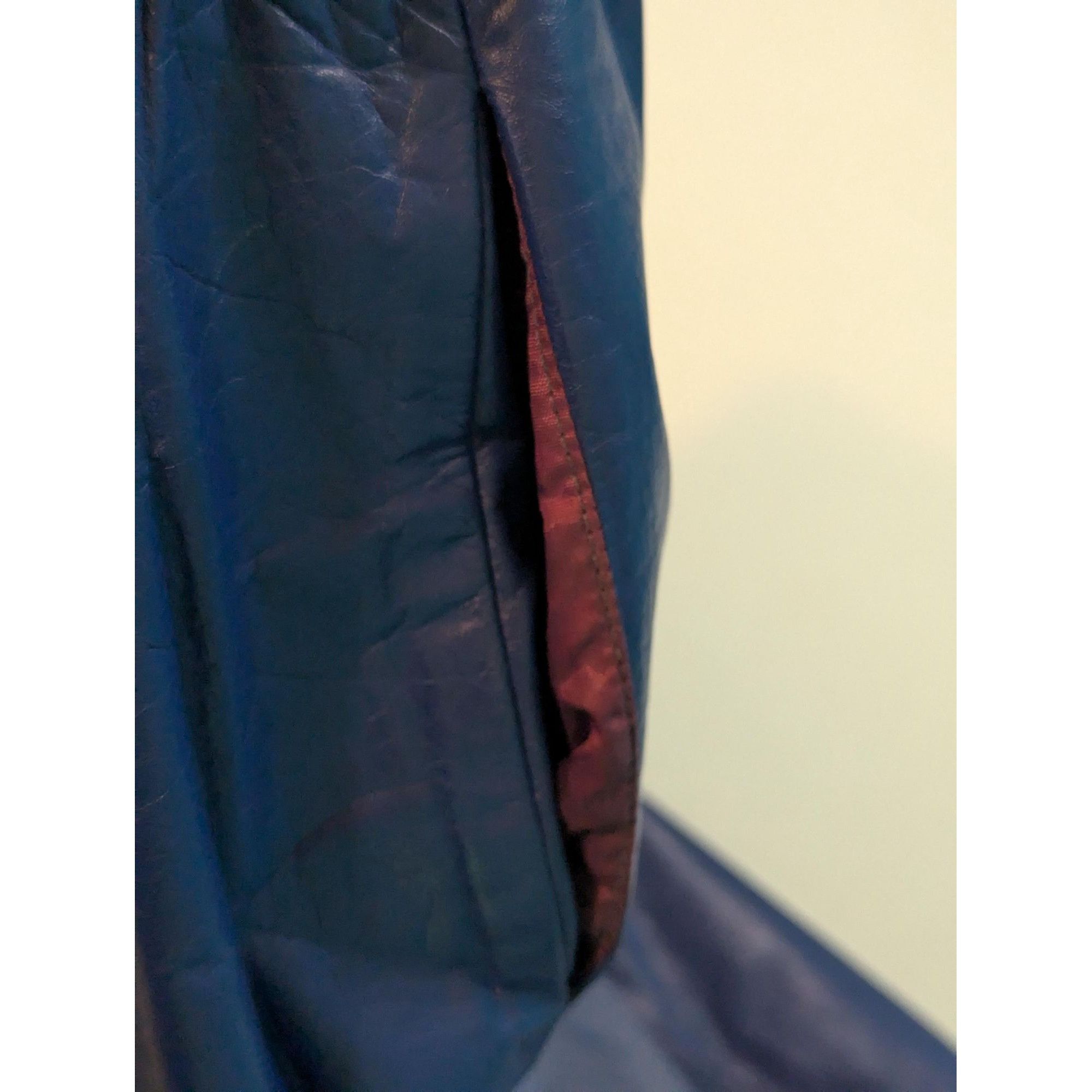 Vintage Vintage Blue Leather Skirt West Bay Size 14 Size 36" / US 14 / IT 50 - 8 Thumbnail