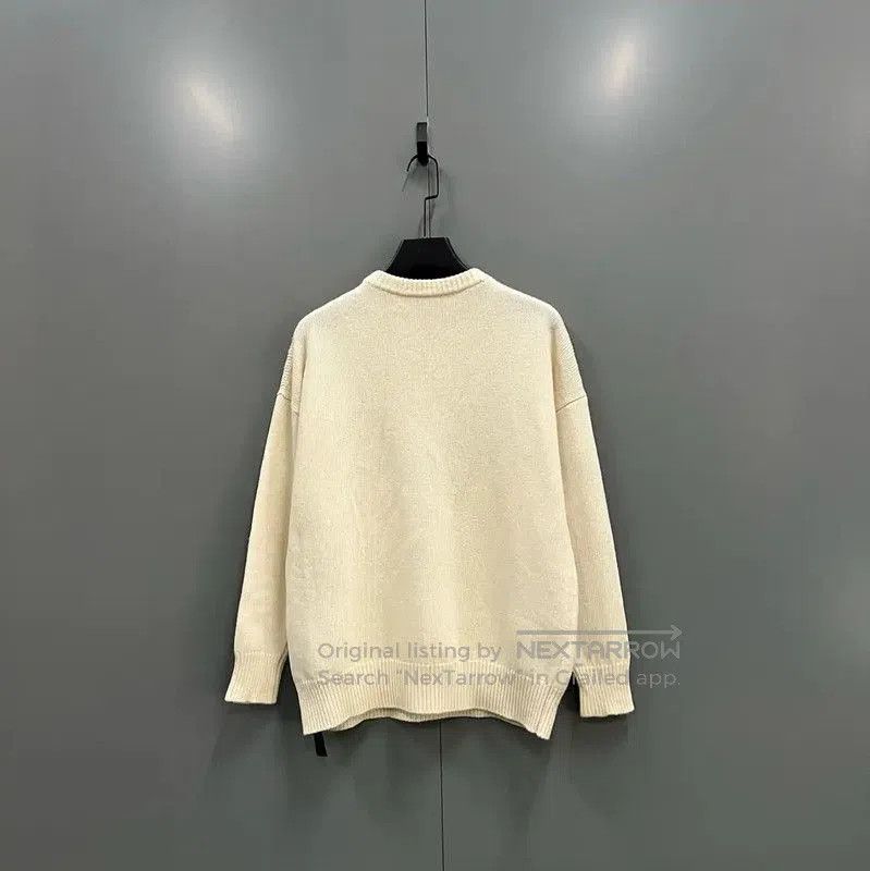 Loewe Loewe Cream Wool Logo Long Sleeve Sweater . Size XS / US 0-2 / IT 36-38 - 4 Thumbnail