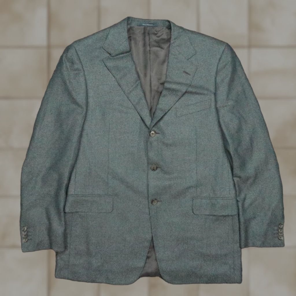 Ermenegildo Zegna Ermenegildo Zegna Blazer Mens 42R Gray Silk Wool Sport Coat Classic Business Wedding Size 42R - 1 Thumbnail