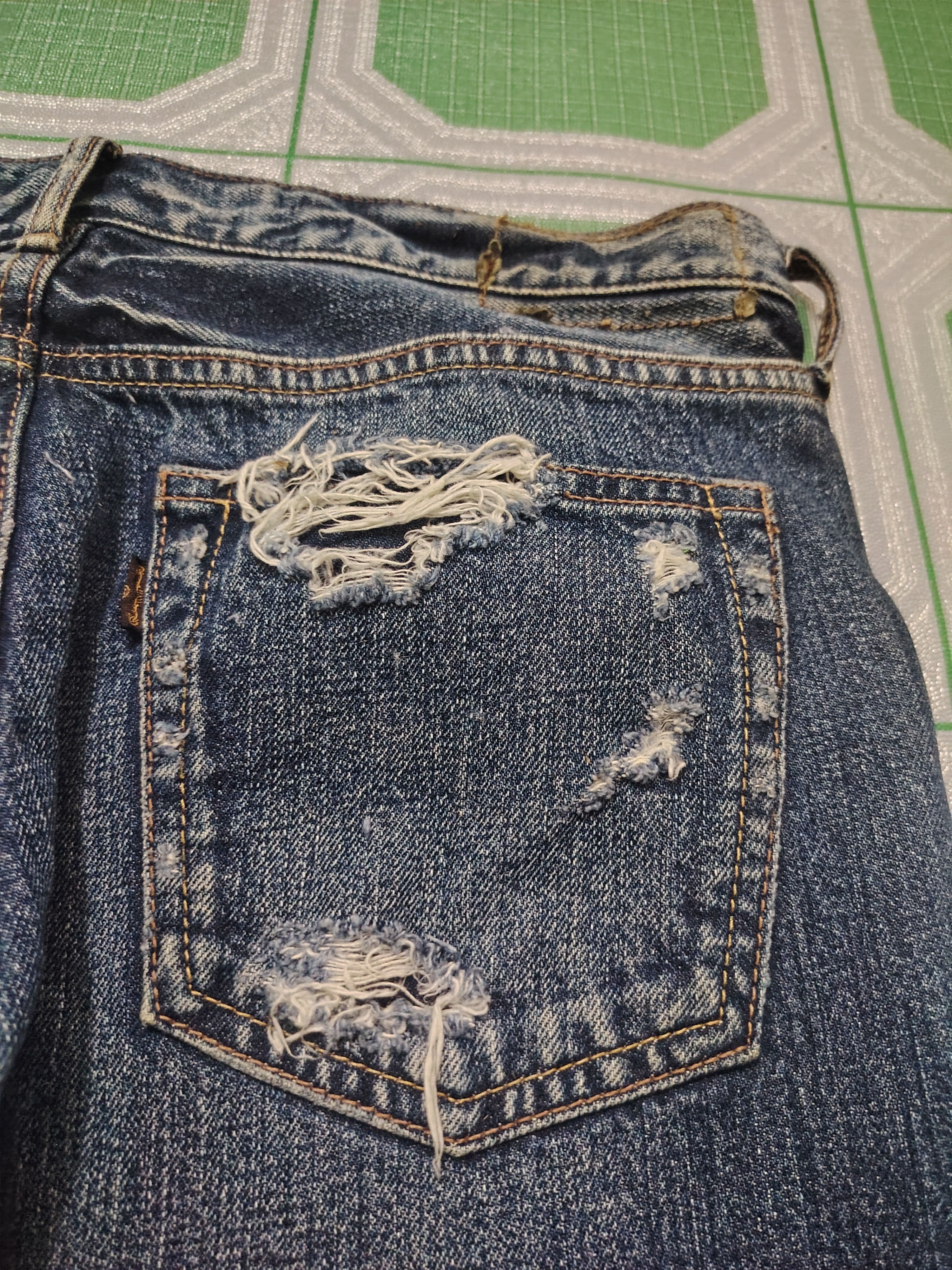 GOA Rare!!! Genuine Vintage Goa Distressed Jeans Selvedge denim Size US 30 / EU 46 - 15 Thumbnail