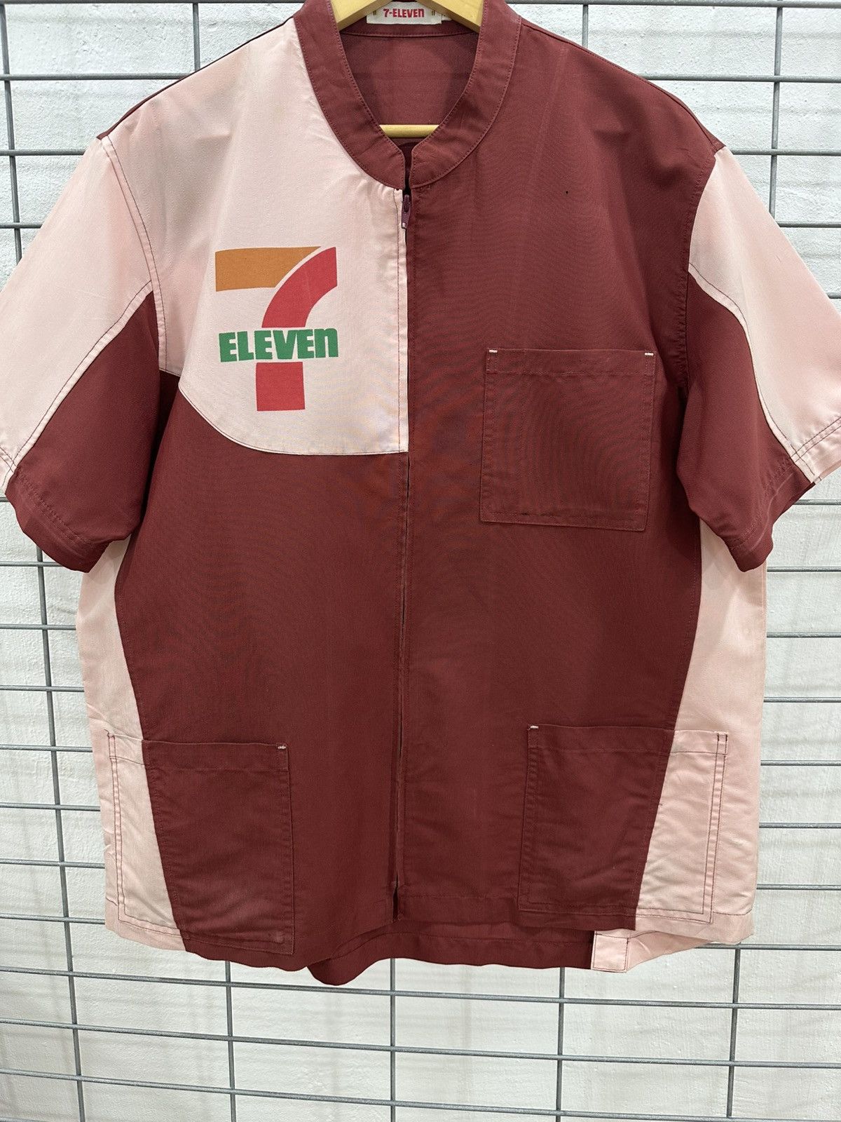 Vintage 7 Eleven 7-11 Uniform Zipper 3 Pocket Work Shirt Size US XL / EU 56 / 4 - 7 Thumbnail