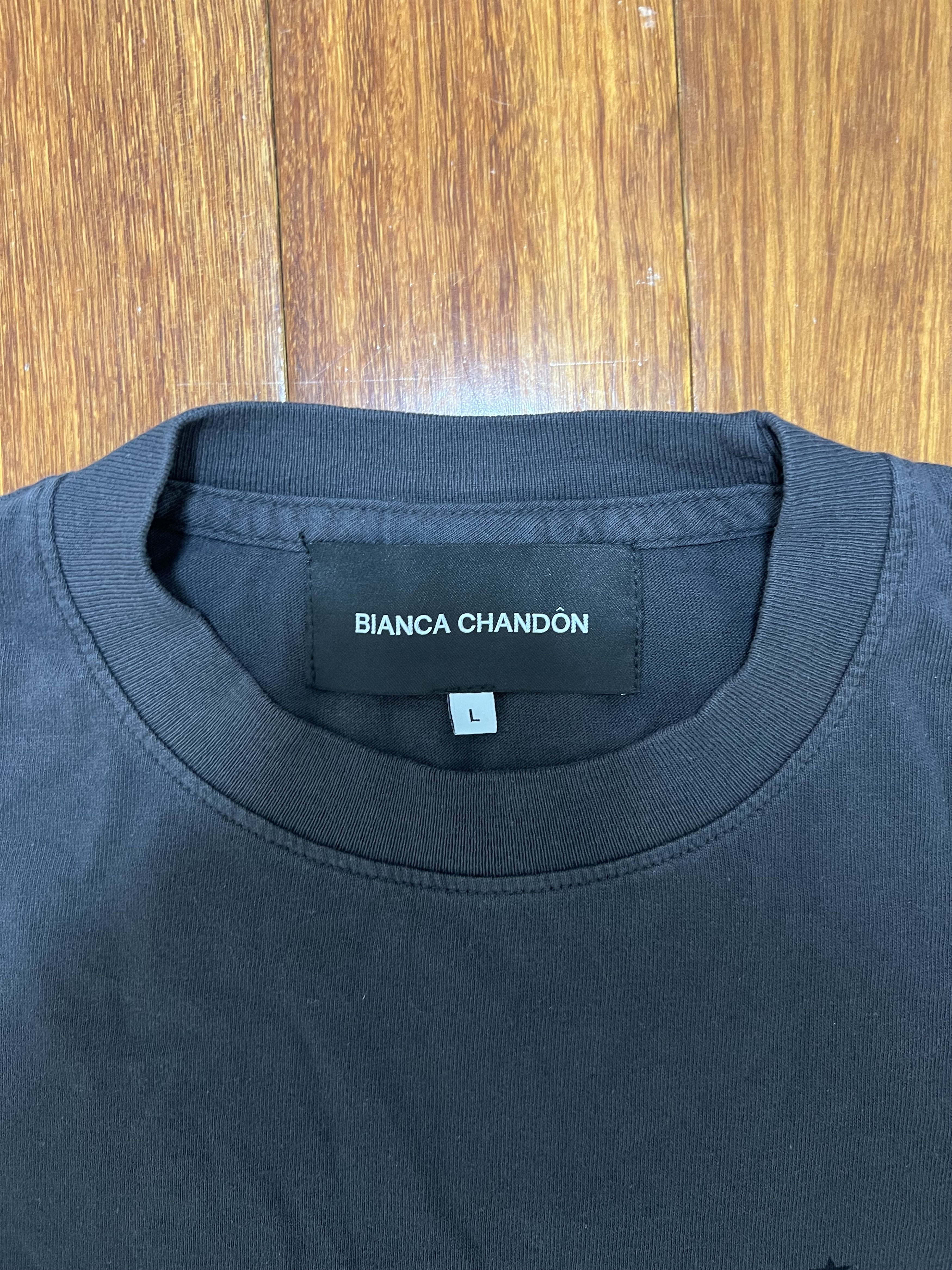 BIANCA CHANDON 💚 Bianca Chandon Musical Twist Piano Tee Charcoal Large Size US L / EU 52-54 / 3 - 4 Thumbnail