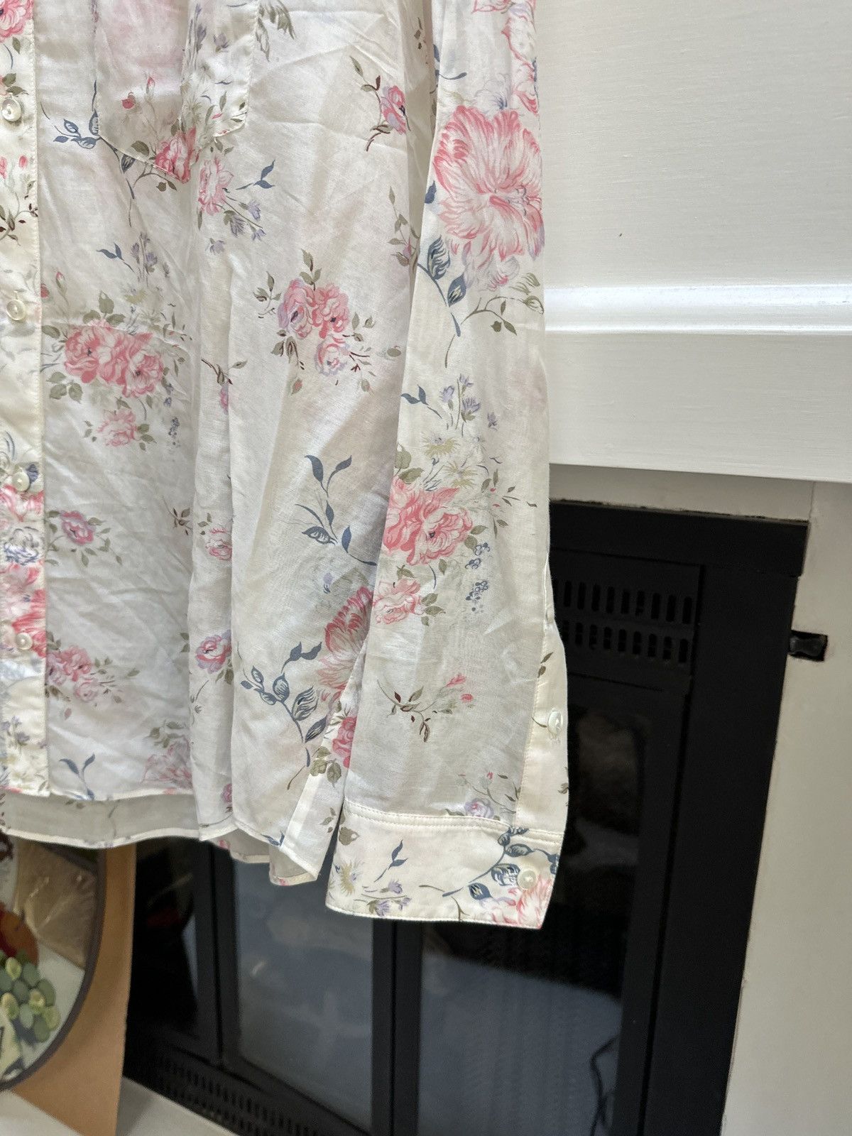 The Kooples Floral Print Button Down Shirt Size US L / EU 52-54 / 3 - 4 Thumbnail