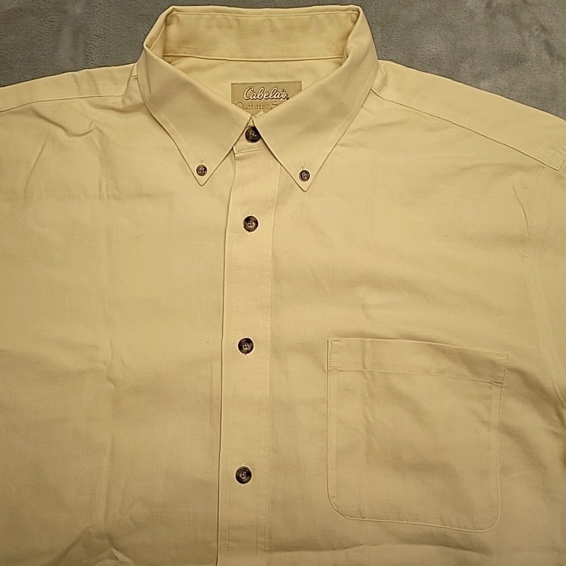 Vintage Cabela's Shirt Men L Yellow Long Sleeve Button Twill Outfitters Series Cotton Shirt Mens Yellow Long Sleeve Twill Button-Up Outfitters Series Cotton Size US L / EU 52-54 / 3 - 2 Thumbnail