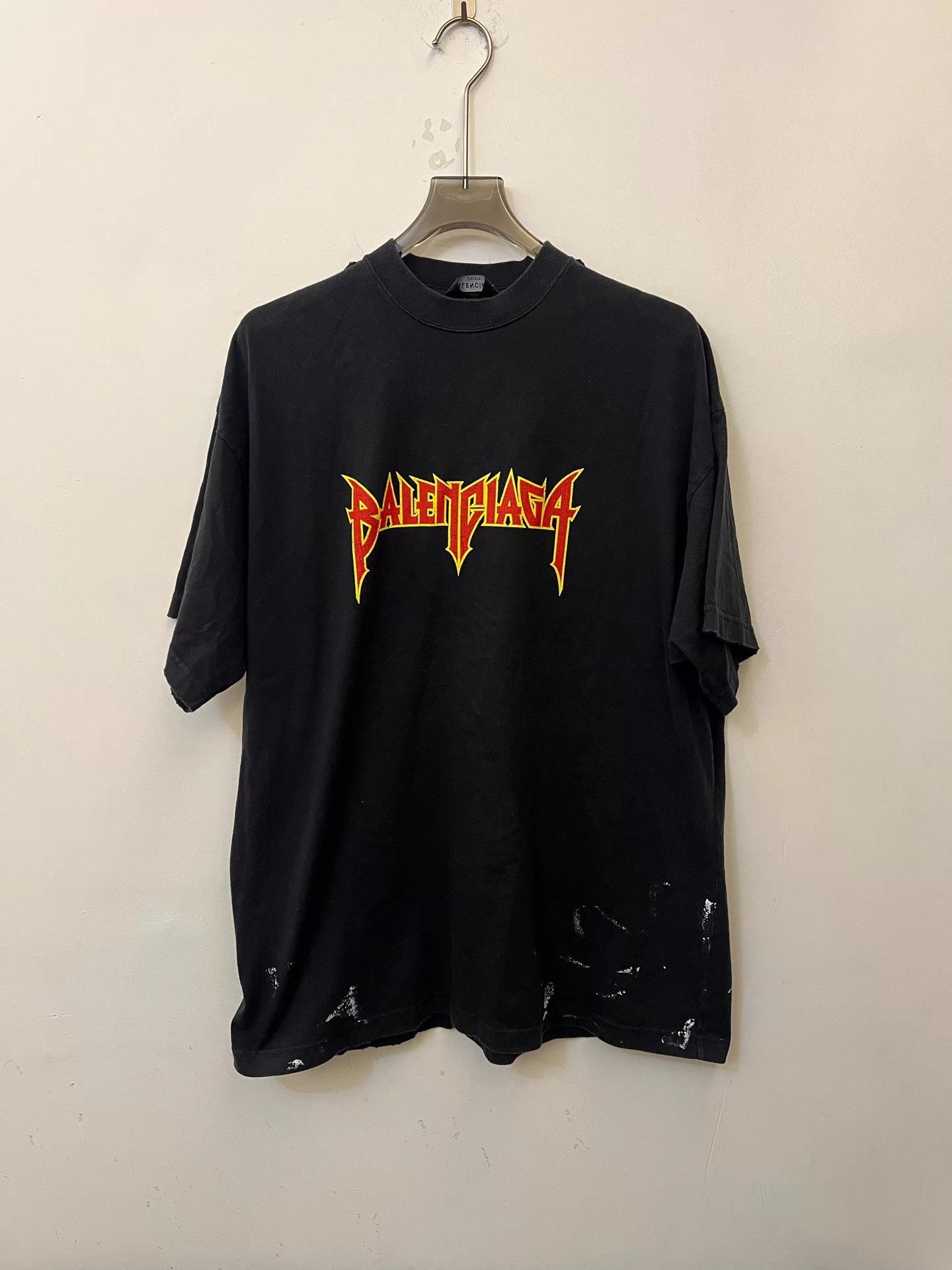 Balenciaga Balenciaga SS22 Metallica Lightning Tee Black Unisex Size 1 Size US S / EU 44-46 / 1 - 1 Thumbnail