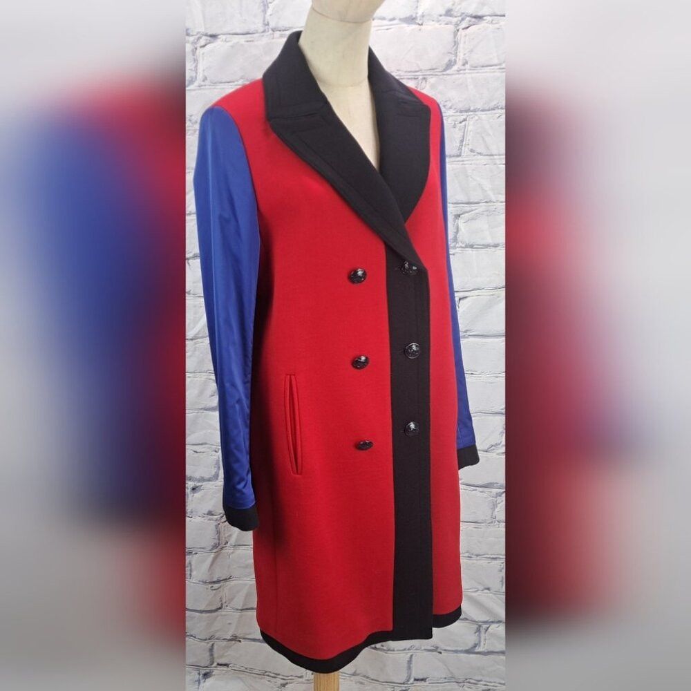 Escada Escada Women's WInter Jacket Coat Colorblock Wool Trench Si Size S / US 4 / IT 40 - 6 Thumbnail