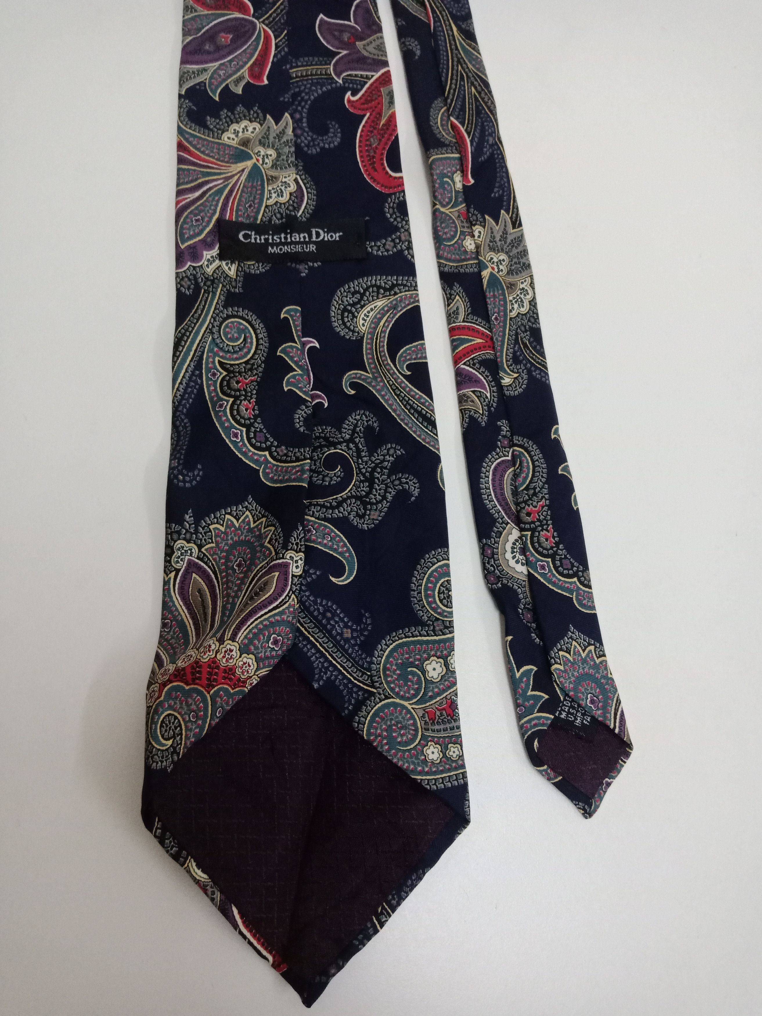 Christian Dior Monsieur Christian Dior Monsieur Paisley 100% Silk Made in USA Size ONE SIZE - 3 Thumbnail