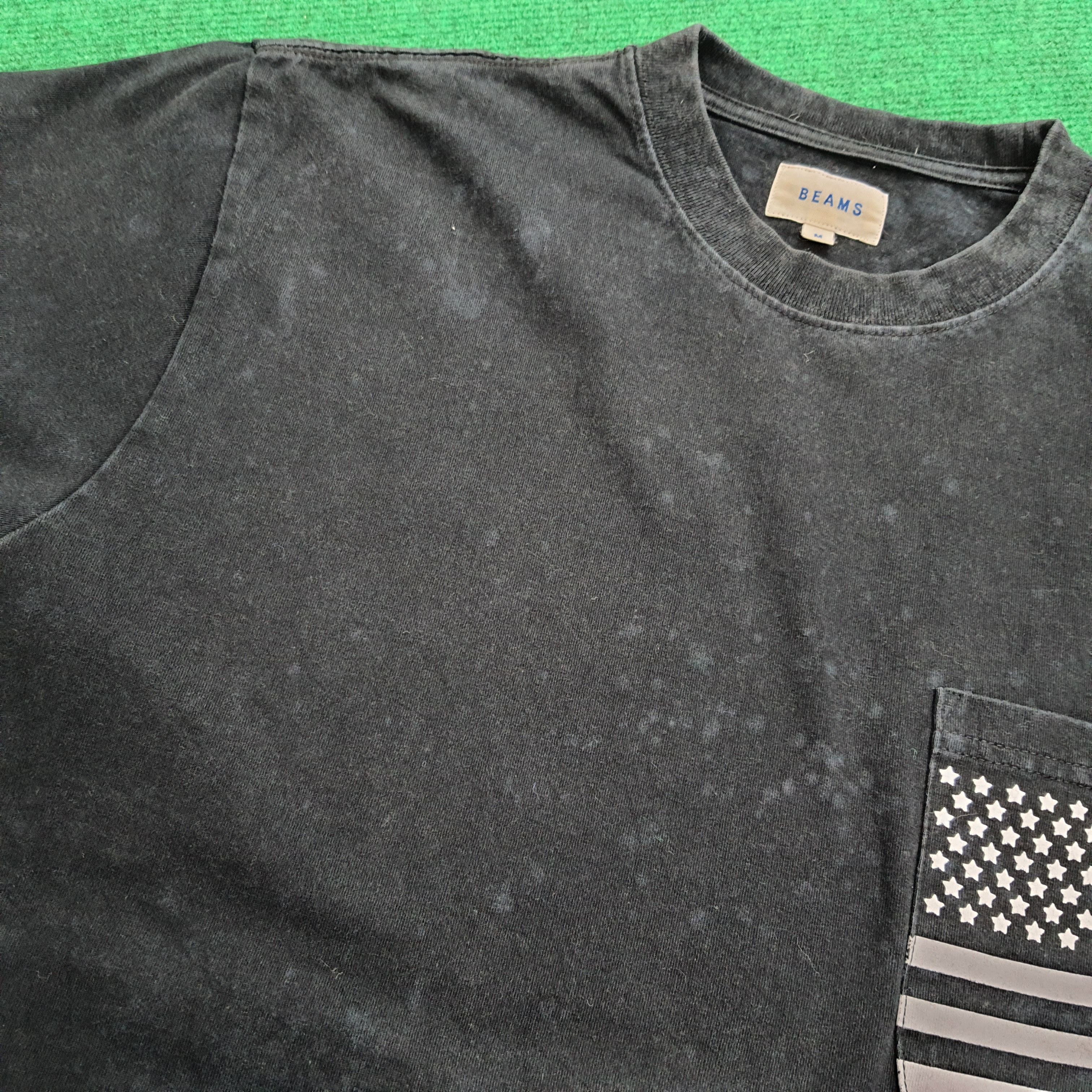 Beams Plus Vintage BEAMS Long Sleeve American Flag Pocket Tee Size US L / EU 52-54 / 3 - 8 Thumbnail