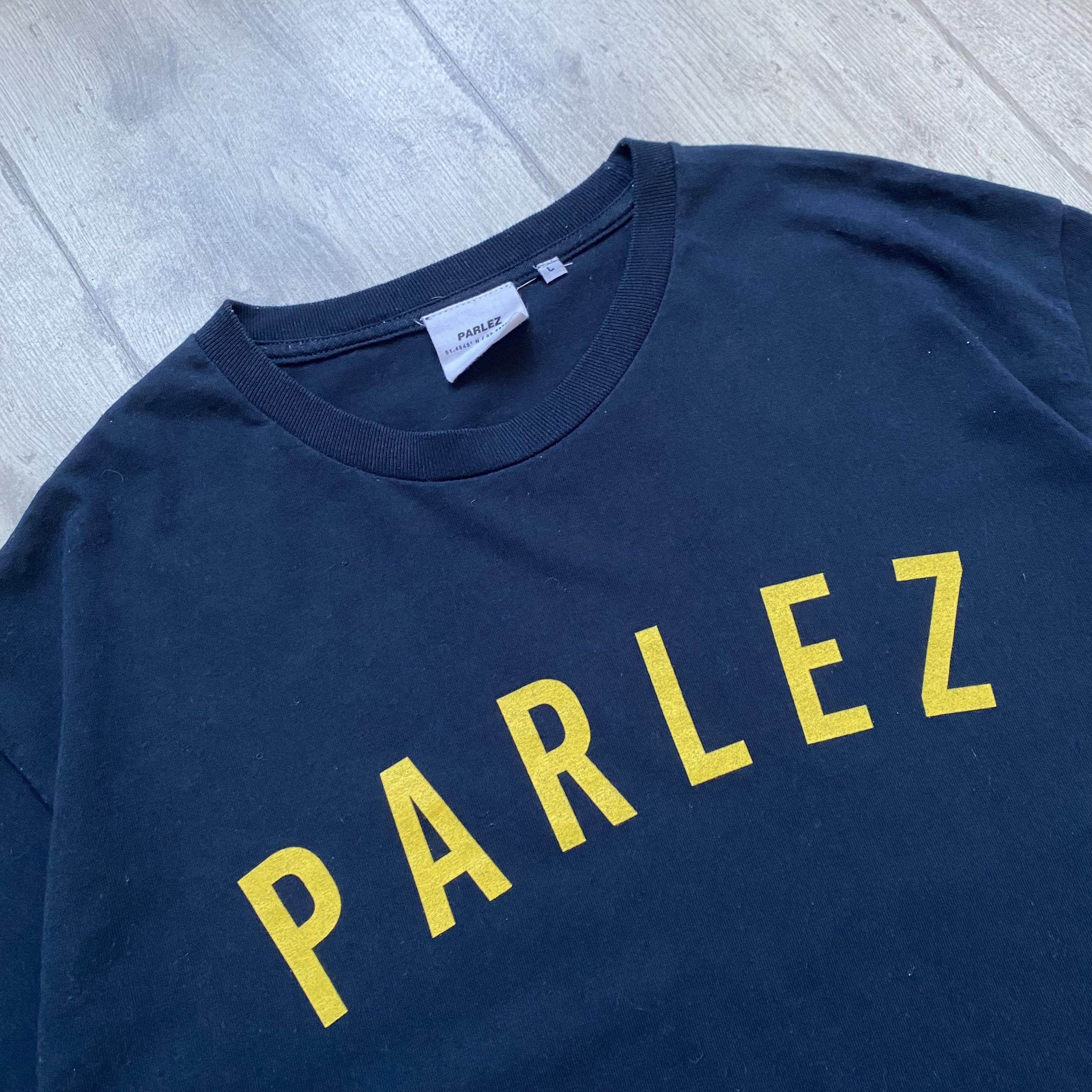 Parlez Parlez logo navy tee streetwear Size US L / EU 52-54 / 3 - 4 Thumbnail