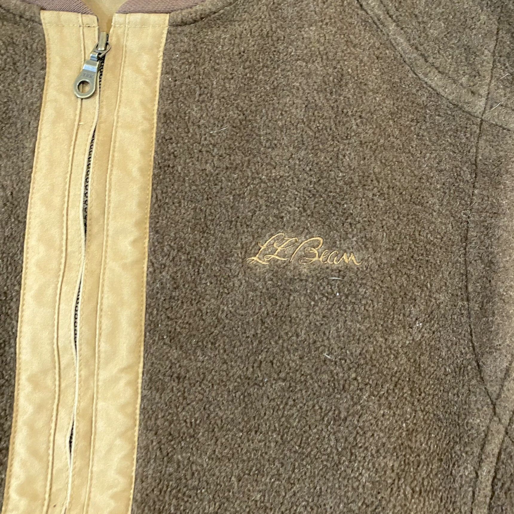 Vintage LL BEAN Vest Mens XL Brown Full Zip Sweater Fleece Pullover Hike Trail Size US XL / EU 56 / 4 - 2 Thumbnail
