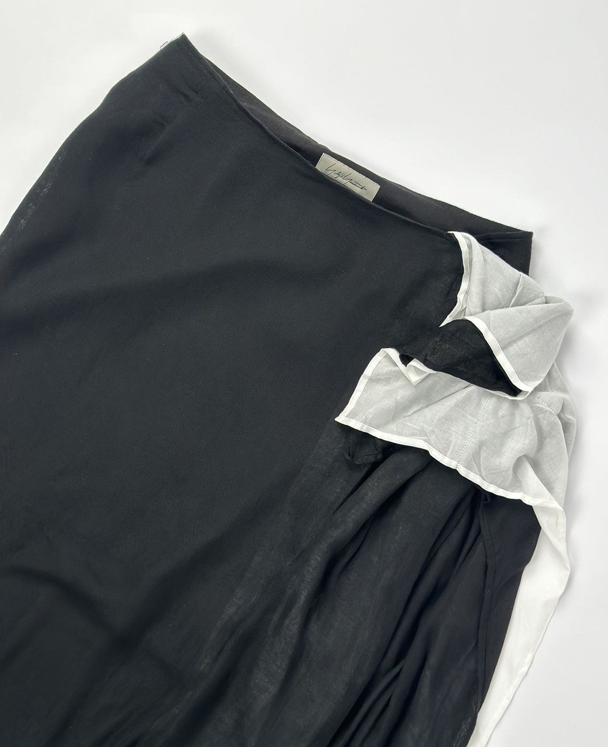 Yohji Yamamoto Yohji Yamamoto S/S Left Side Double Layered Maxi-Skirt Size 29" - 5 Thumbnail