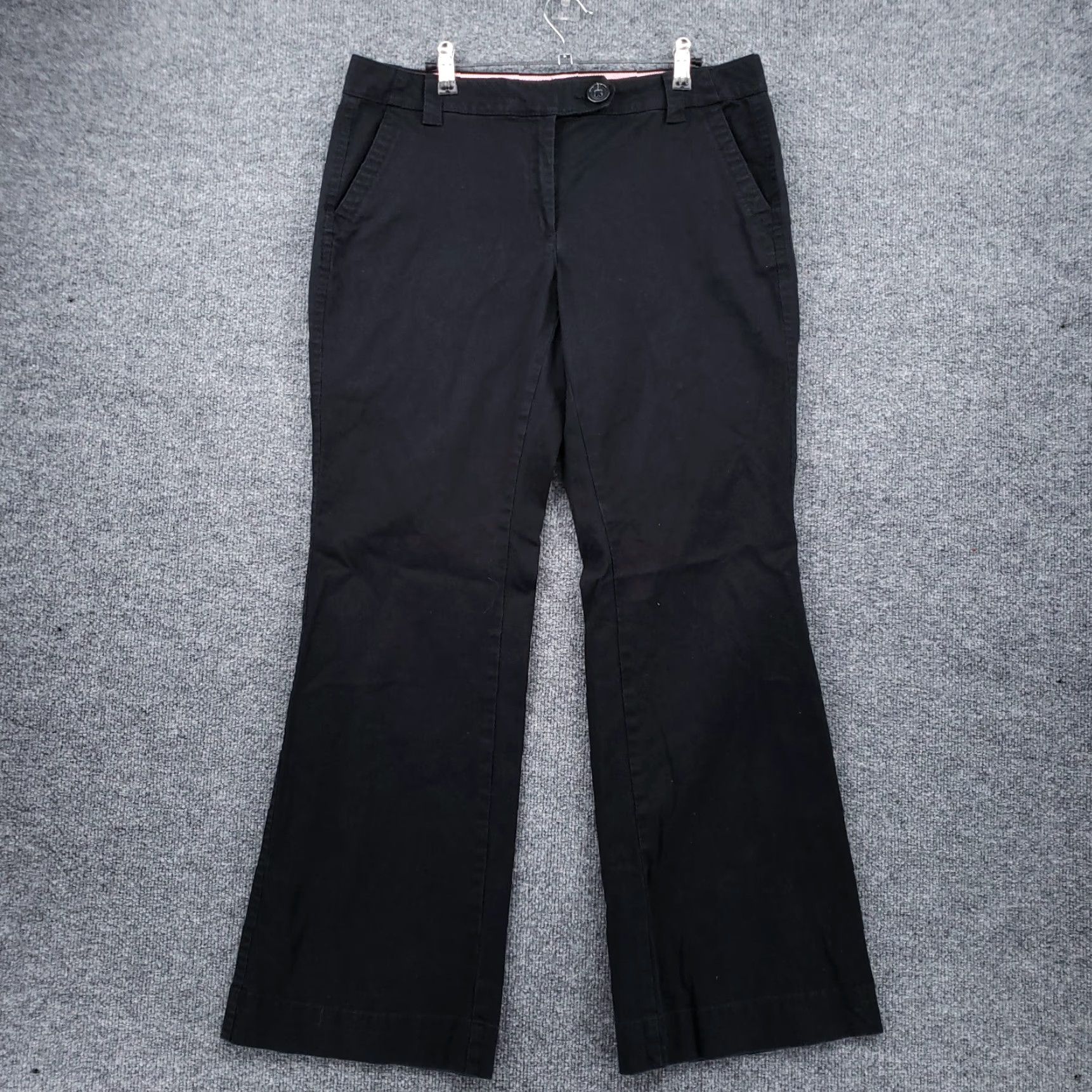 Tommy Hilfiger Tommy Hilfiger Pants Womens 12 Black Bootcut Mid Rise Zip Up Dark Wash Chino Regular Inseam 31 in Mens? Size 34" / US 12 / IT 48 - 2 Thumbnail