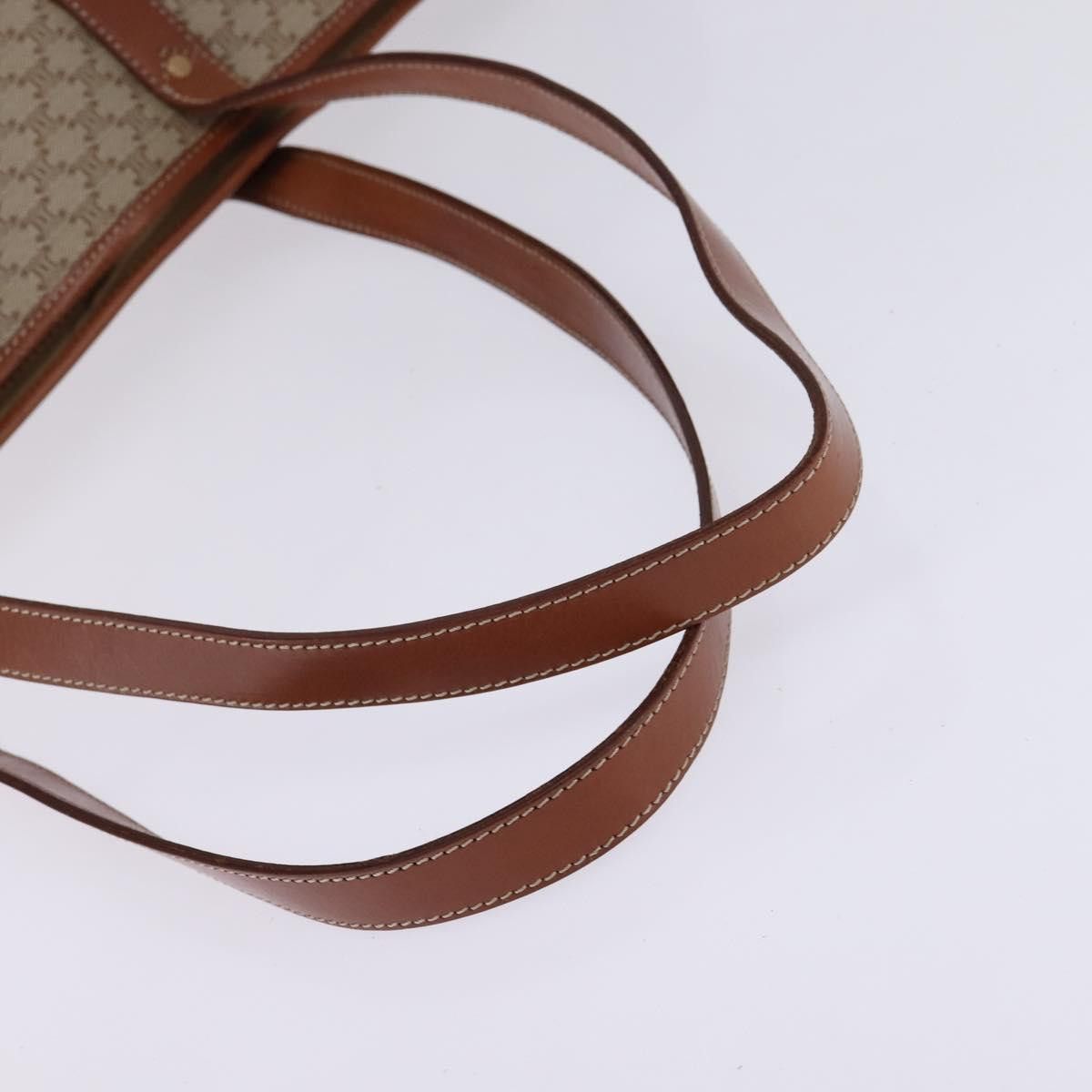 Celine CELINE Macadam Canvas Shoulder Bag Pvc Beige Gold Size ONE SIZE - 7 Thumbnail