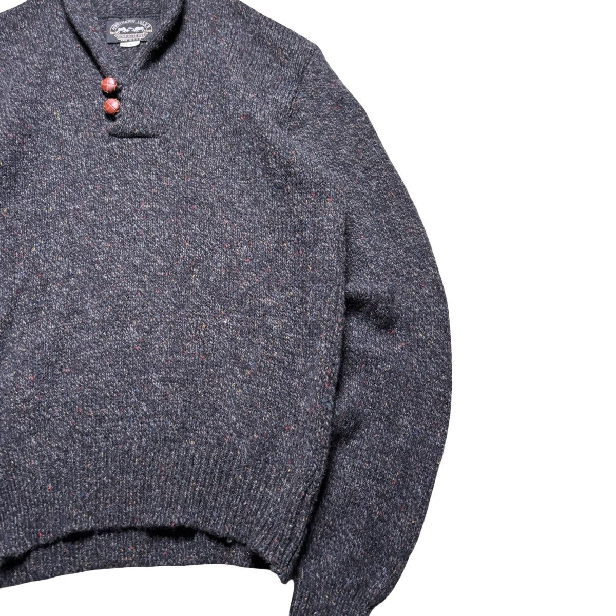 Other Vintage Northern Isles Mens Shawl Collar Wool Sweater XL Size US XL / EU 56 / 4 - 2 Thumbnail