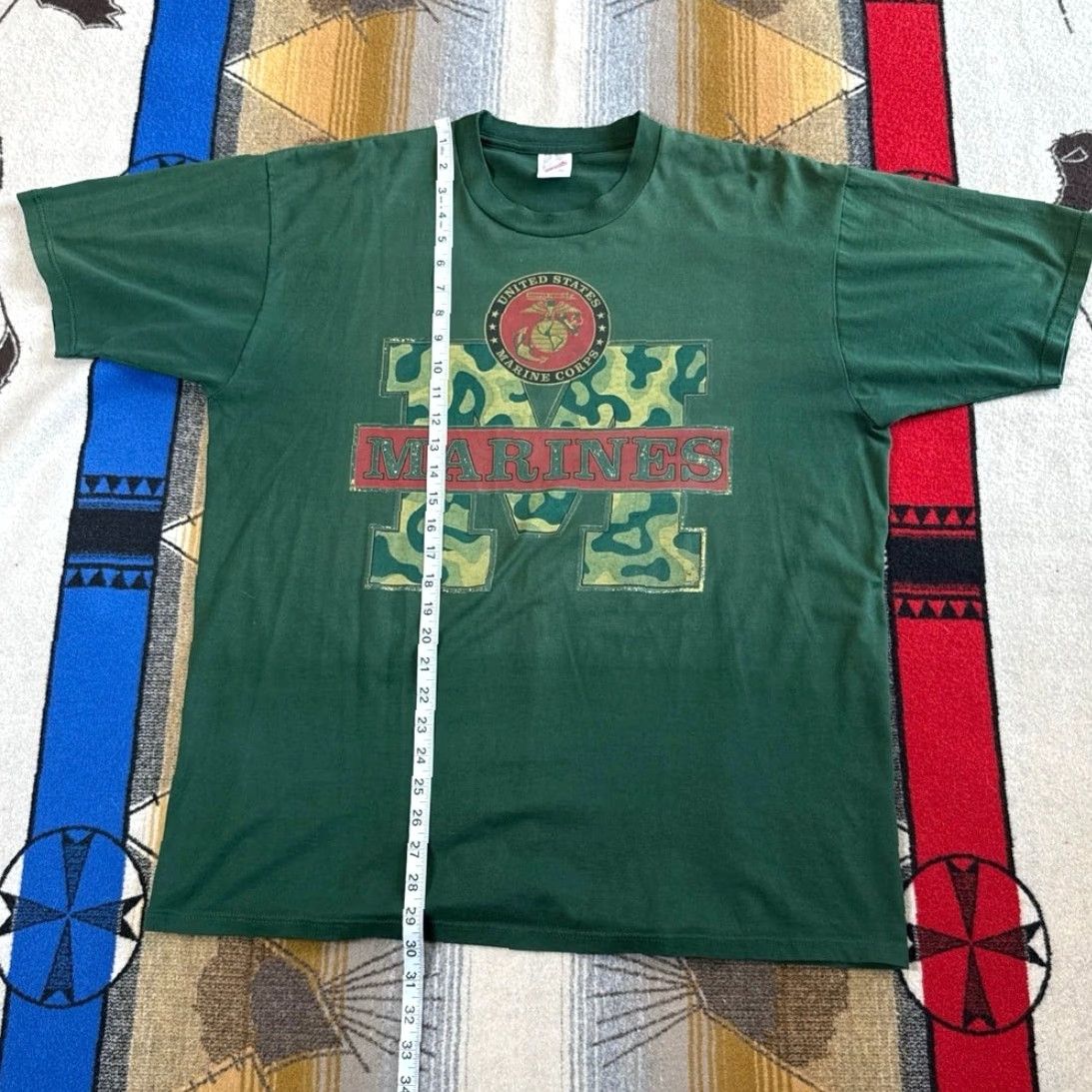 Jerzees VINTAGE Marines T-Shirt Jerzees 90s United States Made In USA XL Green Men Short Sleeve Size XL Size US XL / EU 56 / 4 - 6 Thumbnail