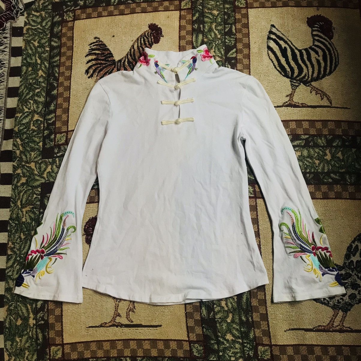 Handmade × Vintage Handmade Embroidery Toggle Button Long Sleeve Size L / US 10 / IT 46 - 2 Thumbnail