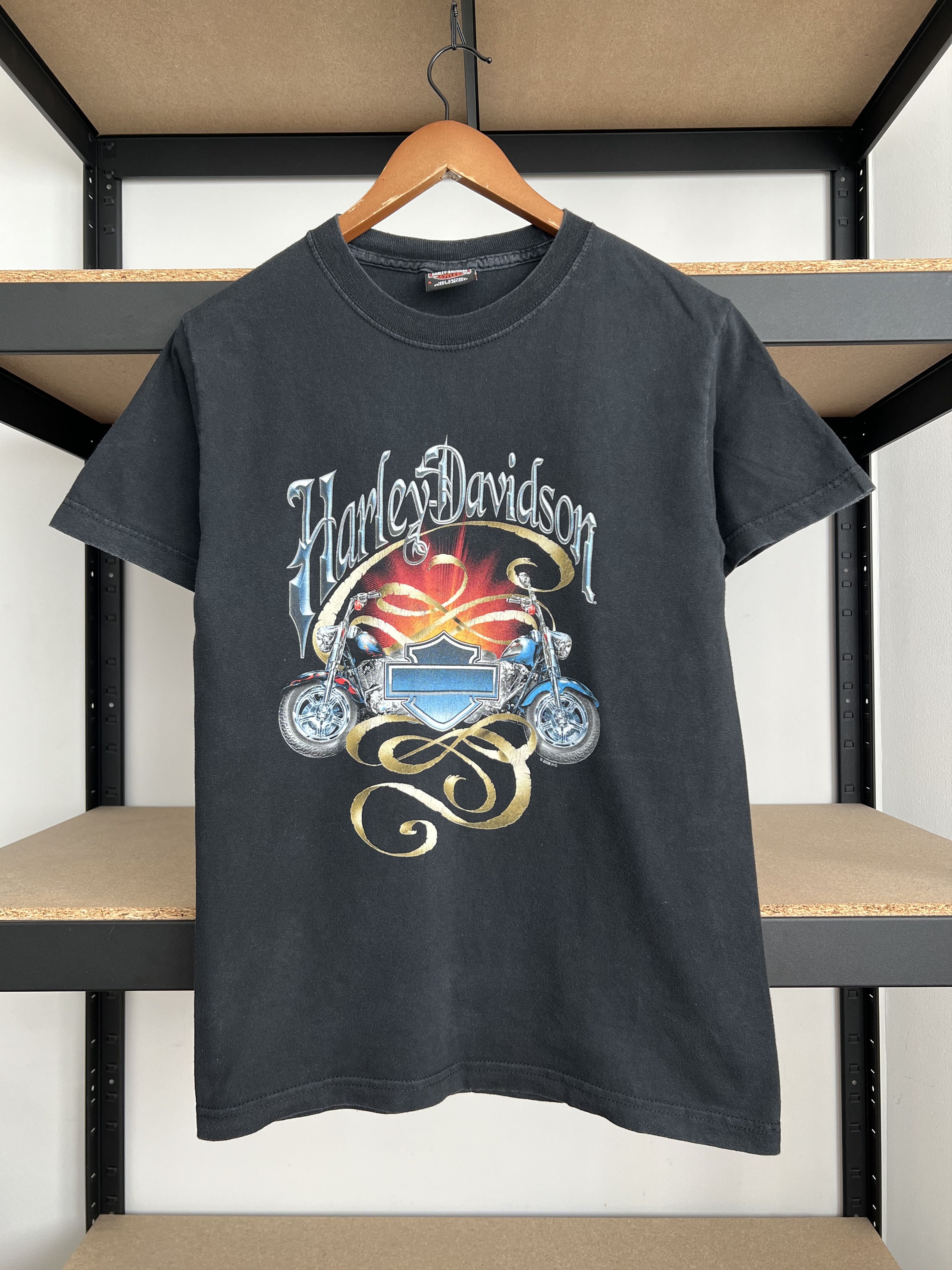 Harley Davidson Vintage 2006 Harley Davidson Motorcycle England Fire T-shirt Size US S / EU 44-46 / 1 - 3 Thumbnail