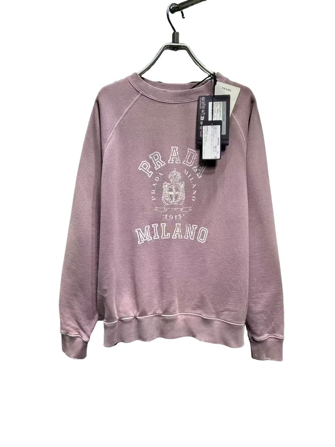 Prada Prada Logo Print Crewneck Sweatshirt M Size US M / EU 48-50 / 2 - 1 Thumbnail